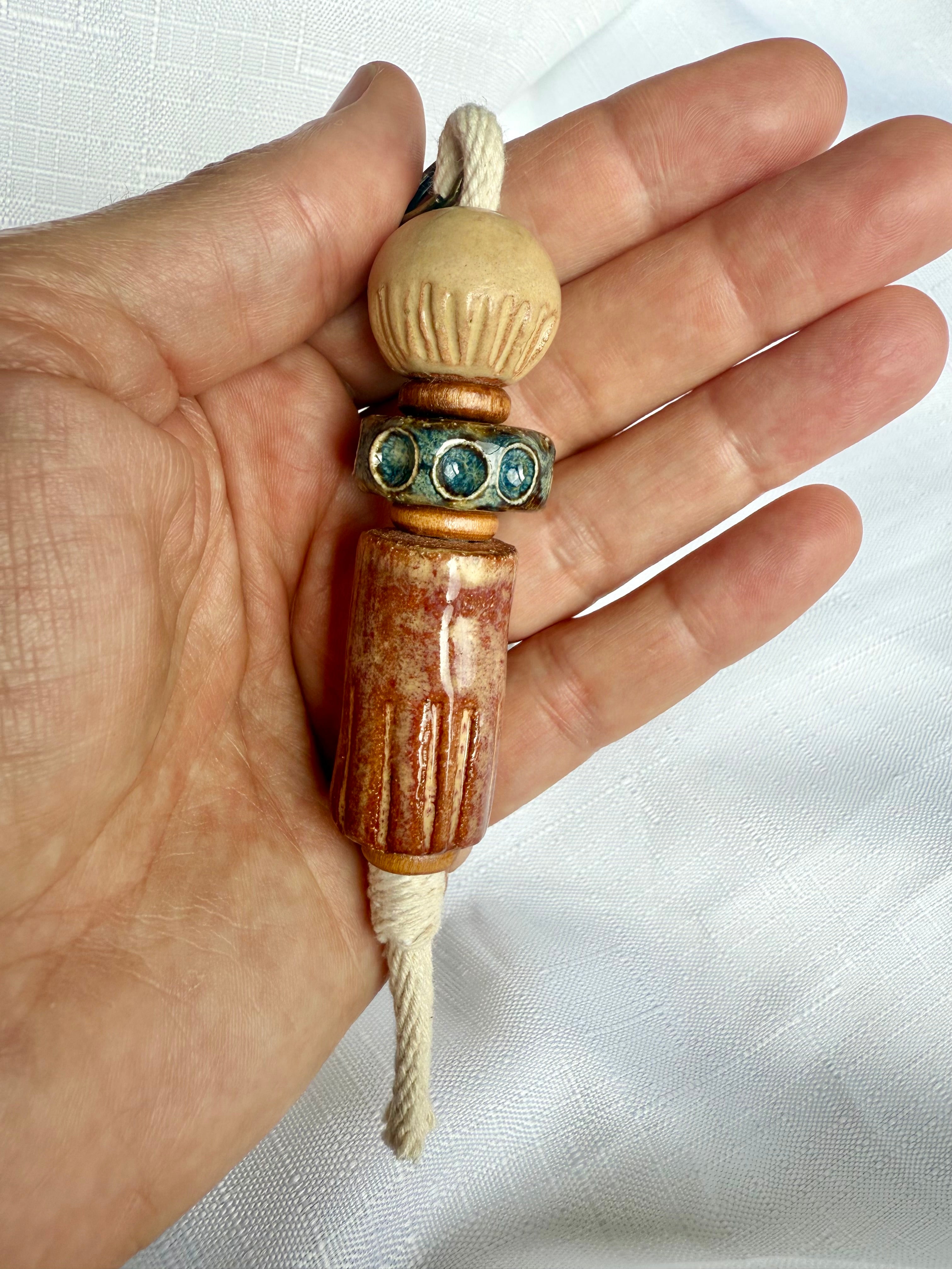 Clay Bead Keyring Decorative Piece