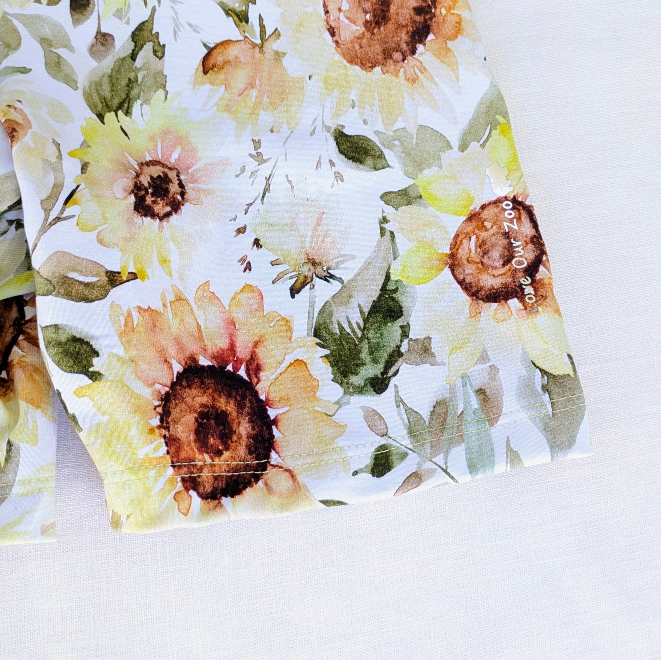 Baby Short Overalls, Sunflower Collection, Handmade by Love Our Zoo