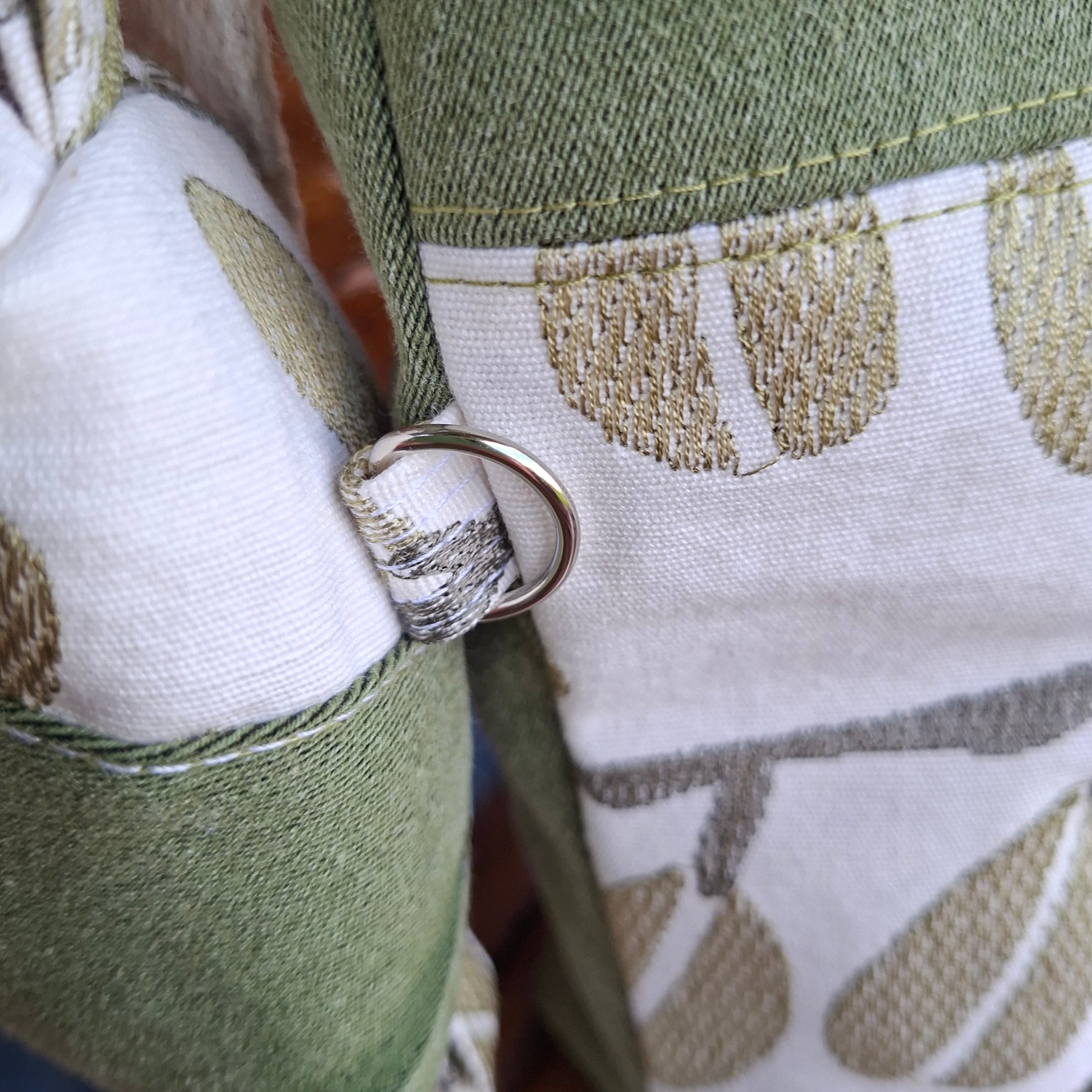 Upcycled Sage Green and Linen, Gender Neutral Crossbody Bag & Matching Coin Purse