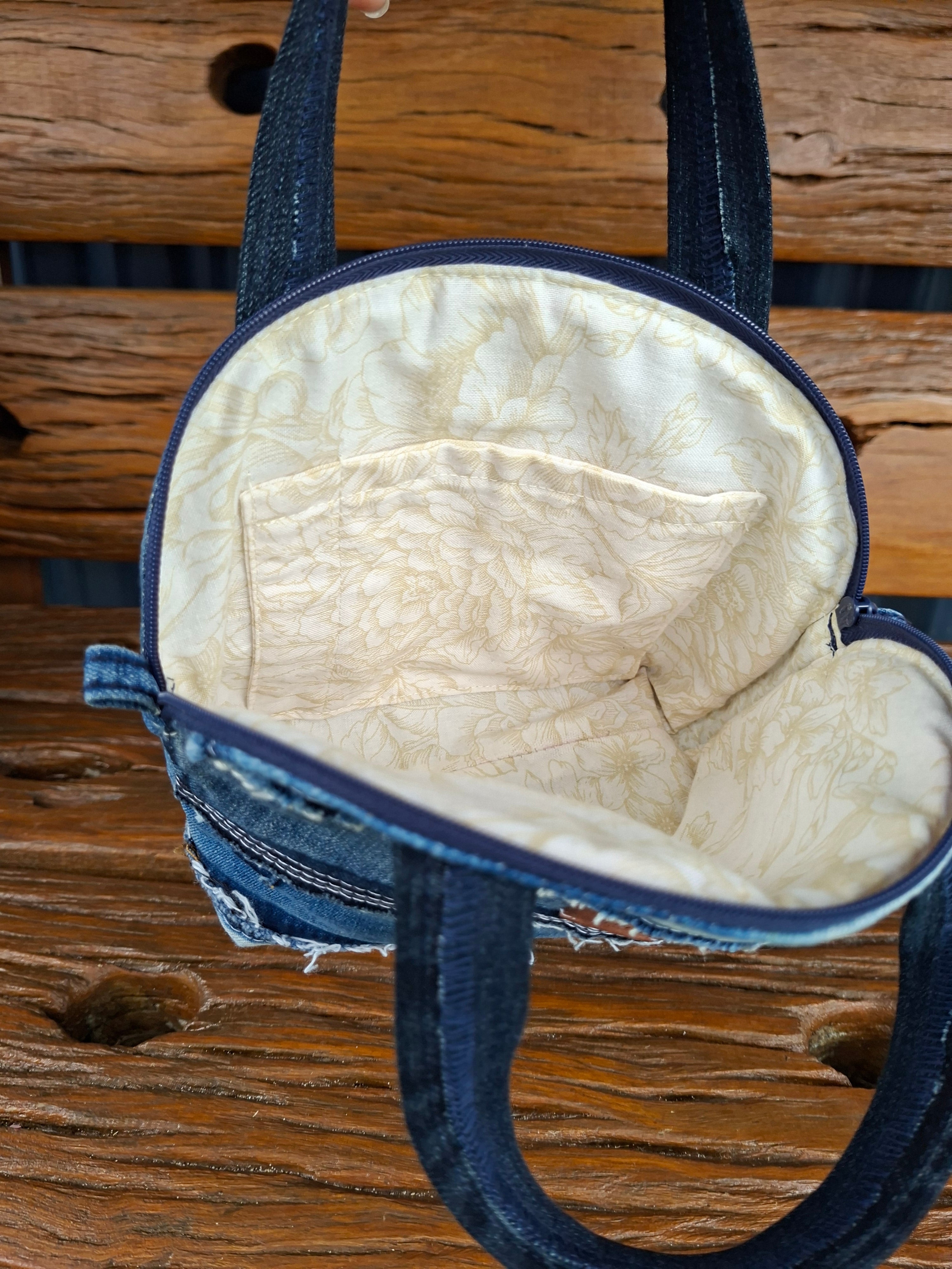 Tiny Recycled Denim Handbag