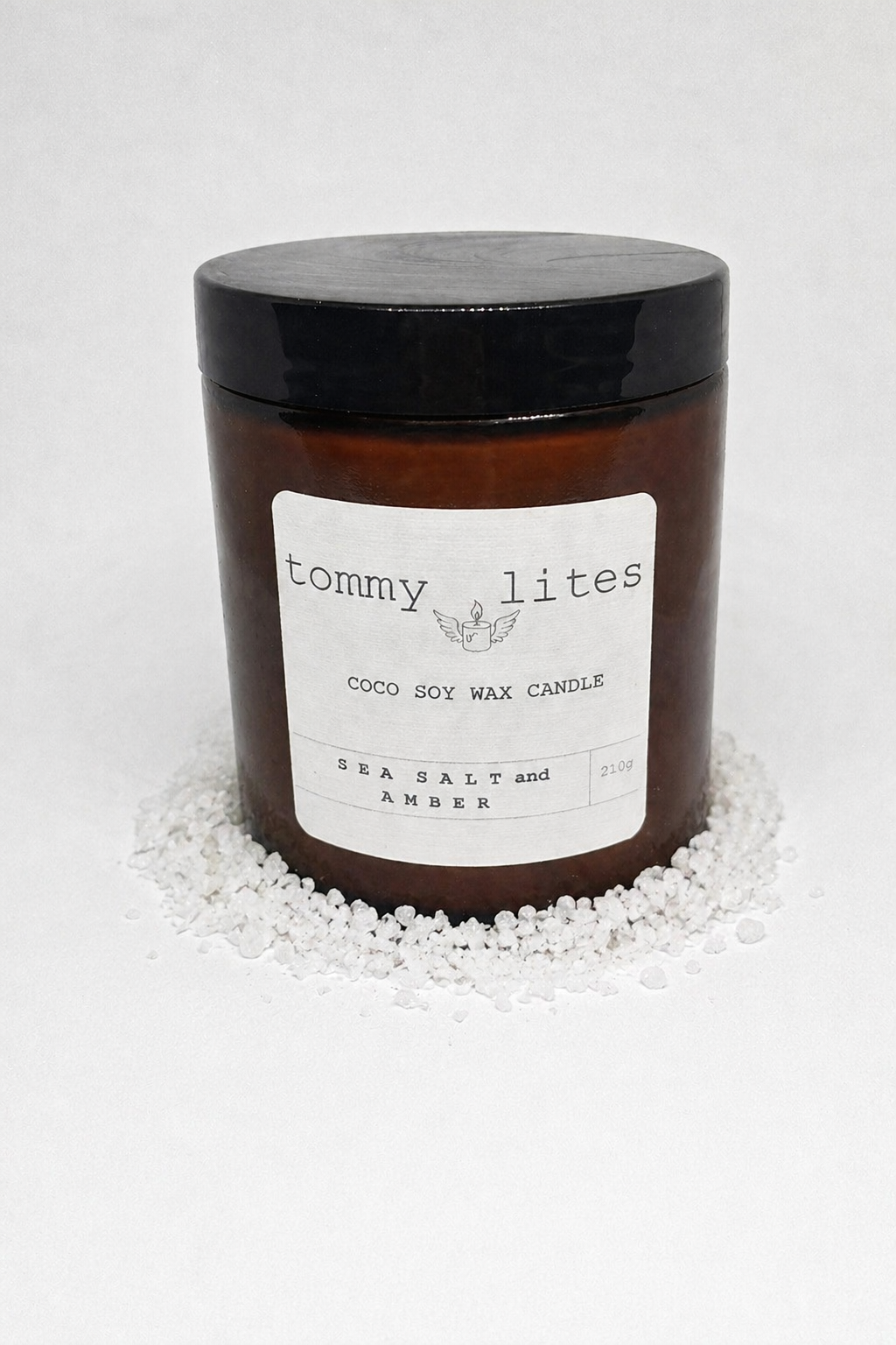 Sea Salt and Amber Coco Soy wax Candle