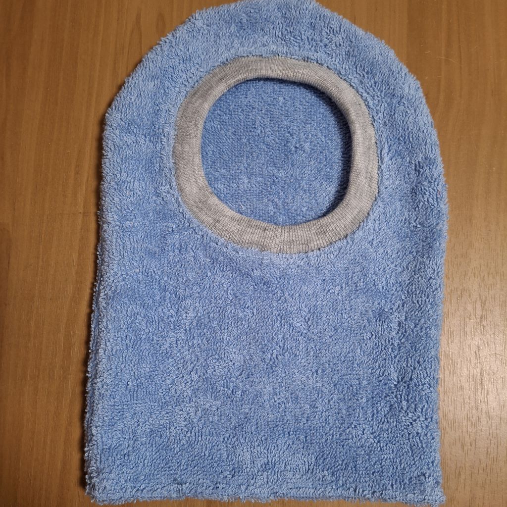STOMA BAG COVER LARGE BLUE TOWELING  Suitable for Ileostomy, Colostomy, Urostomy