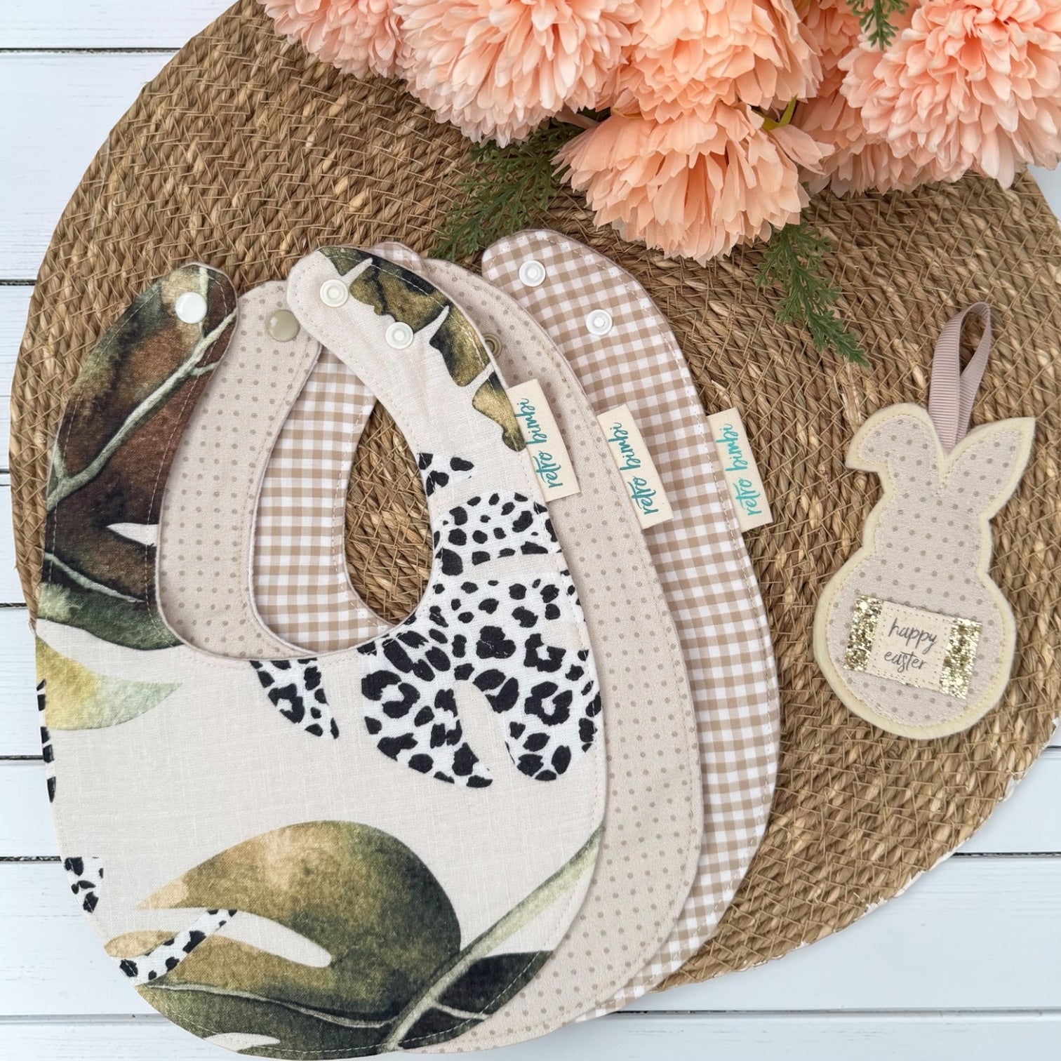 3 Dribble Bibs - Jungle Baby