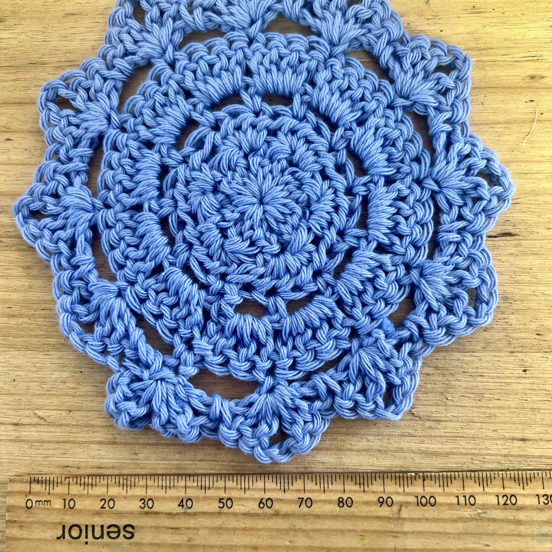 Crochet Coasters Set of 4, Cotton Mandala Coasters, Coastal Boho Home Decor