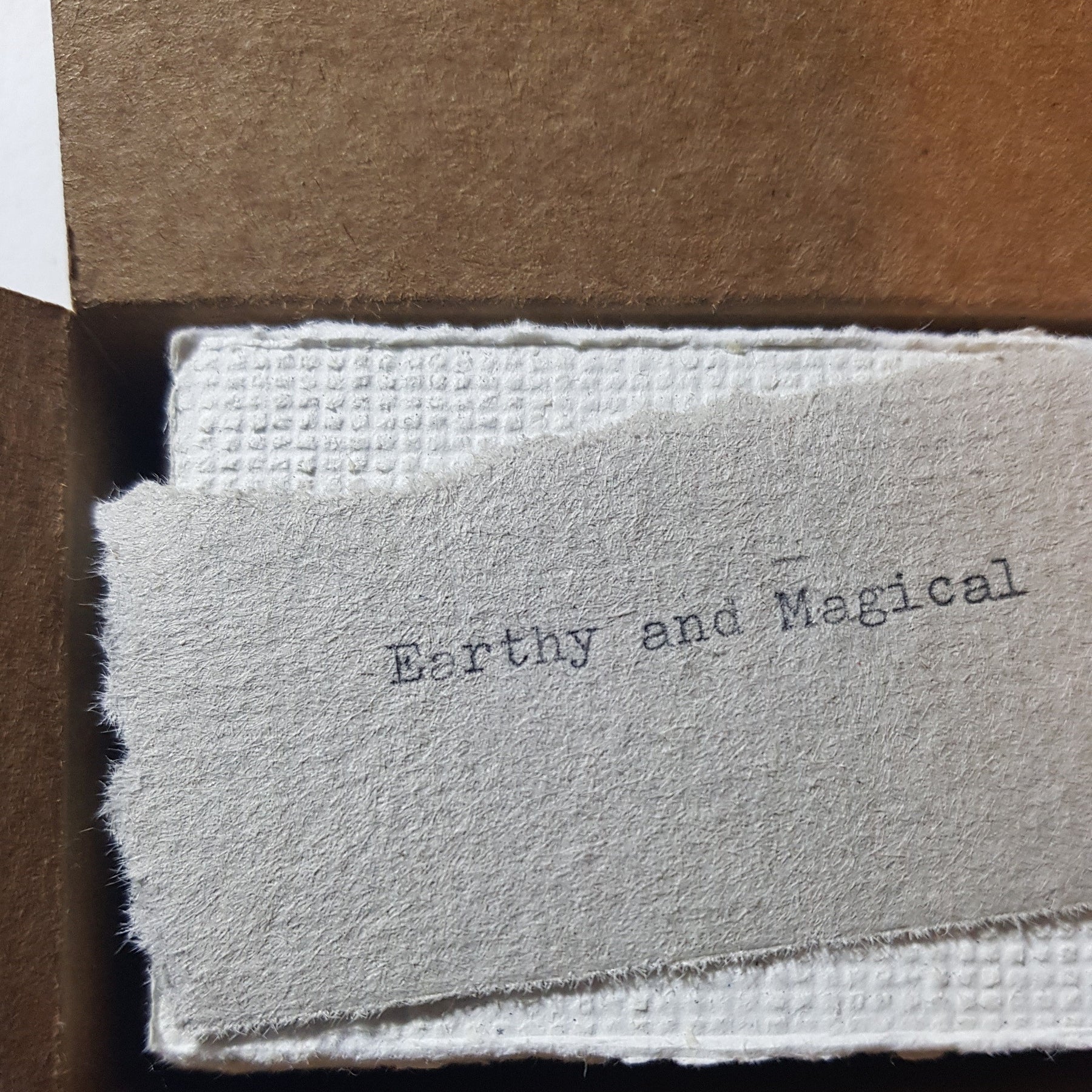 Green tea handmade recycled paper swing tags