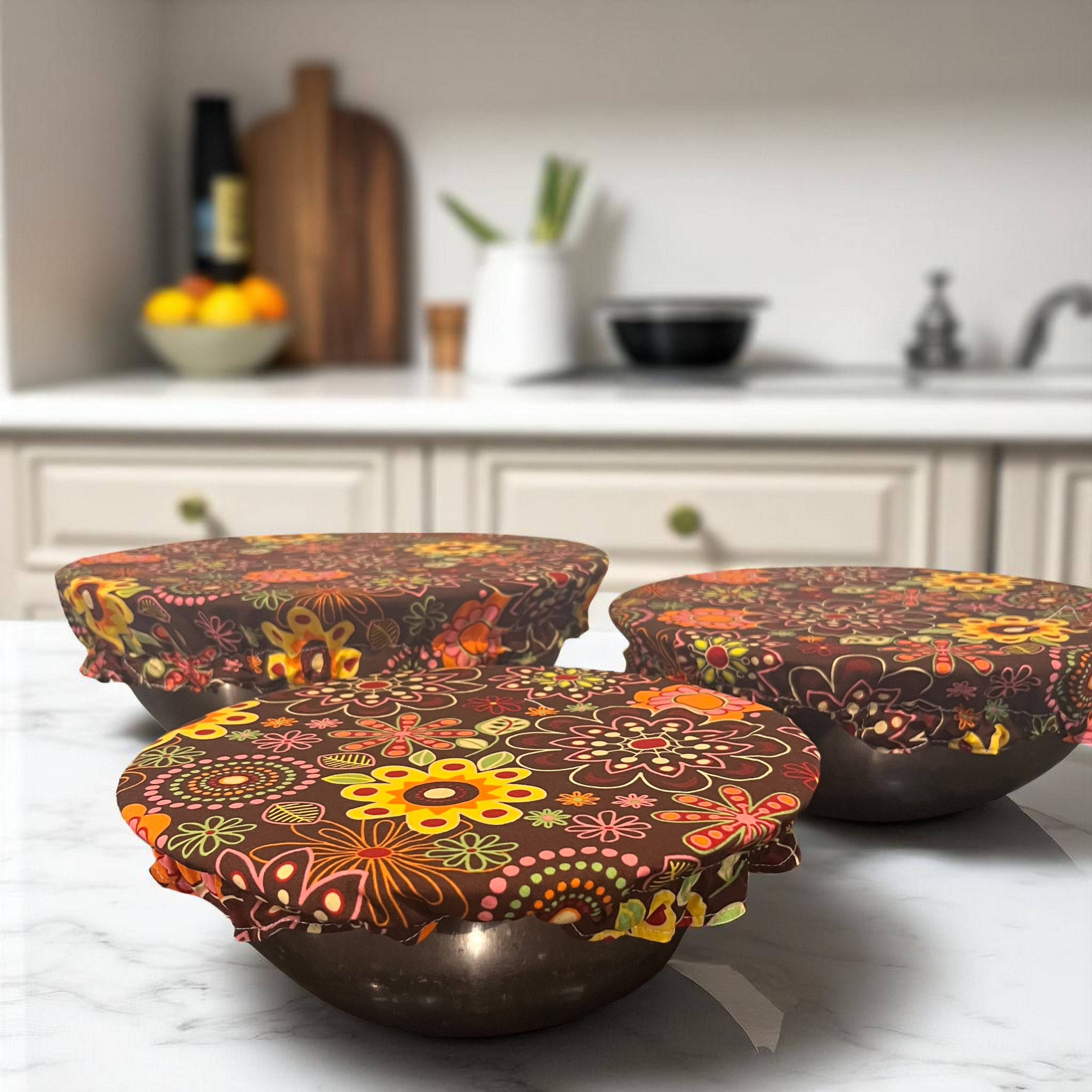 Reusable Fabric Bowl Covers – Set of 3 | Groovy Garden
