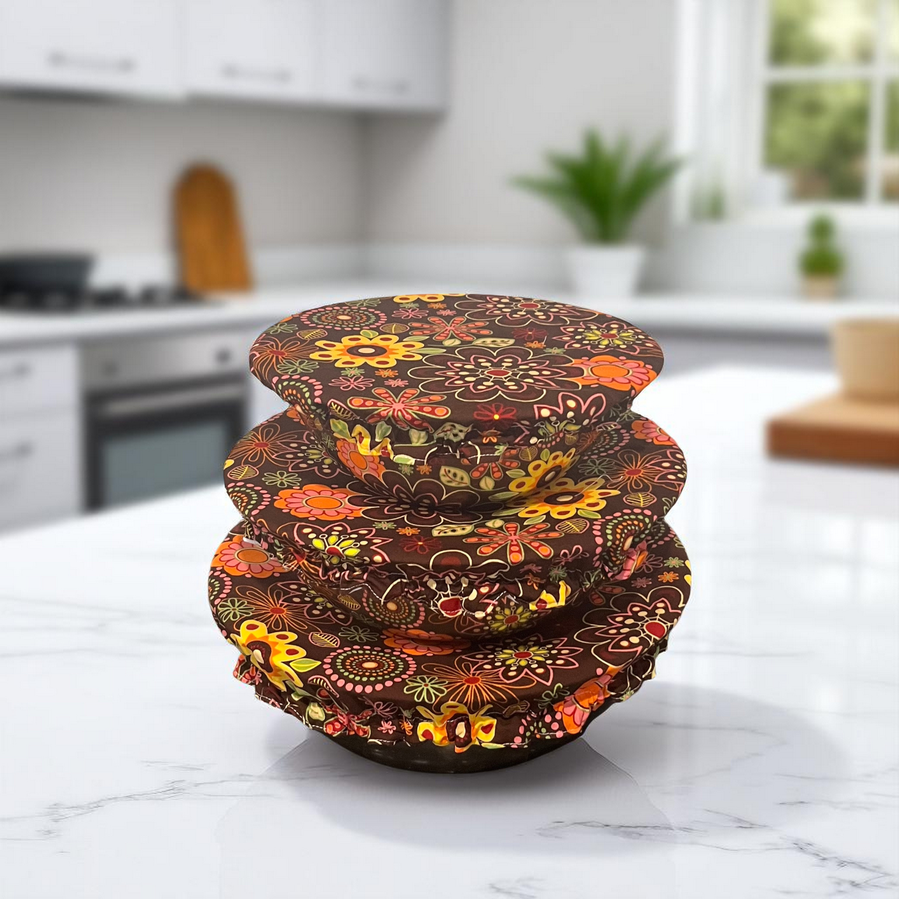 Reusable Fabric Bowl Covers – Set of 3 | Groovy Garden