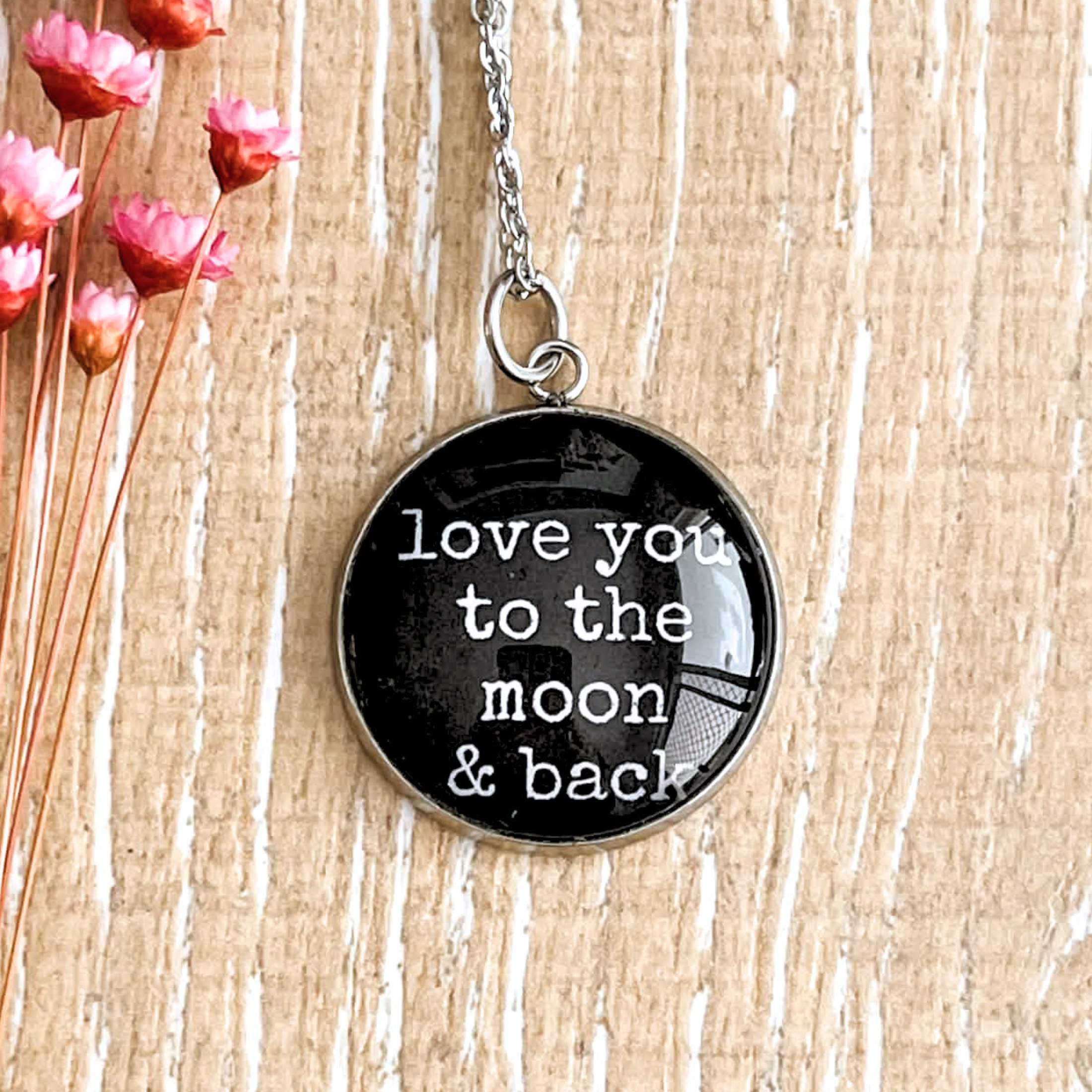 Sentimental Gift "love you to the moon and back" Pendant Necklace • Gift for Mum or Daughter