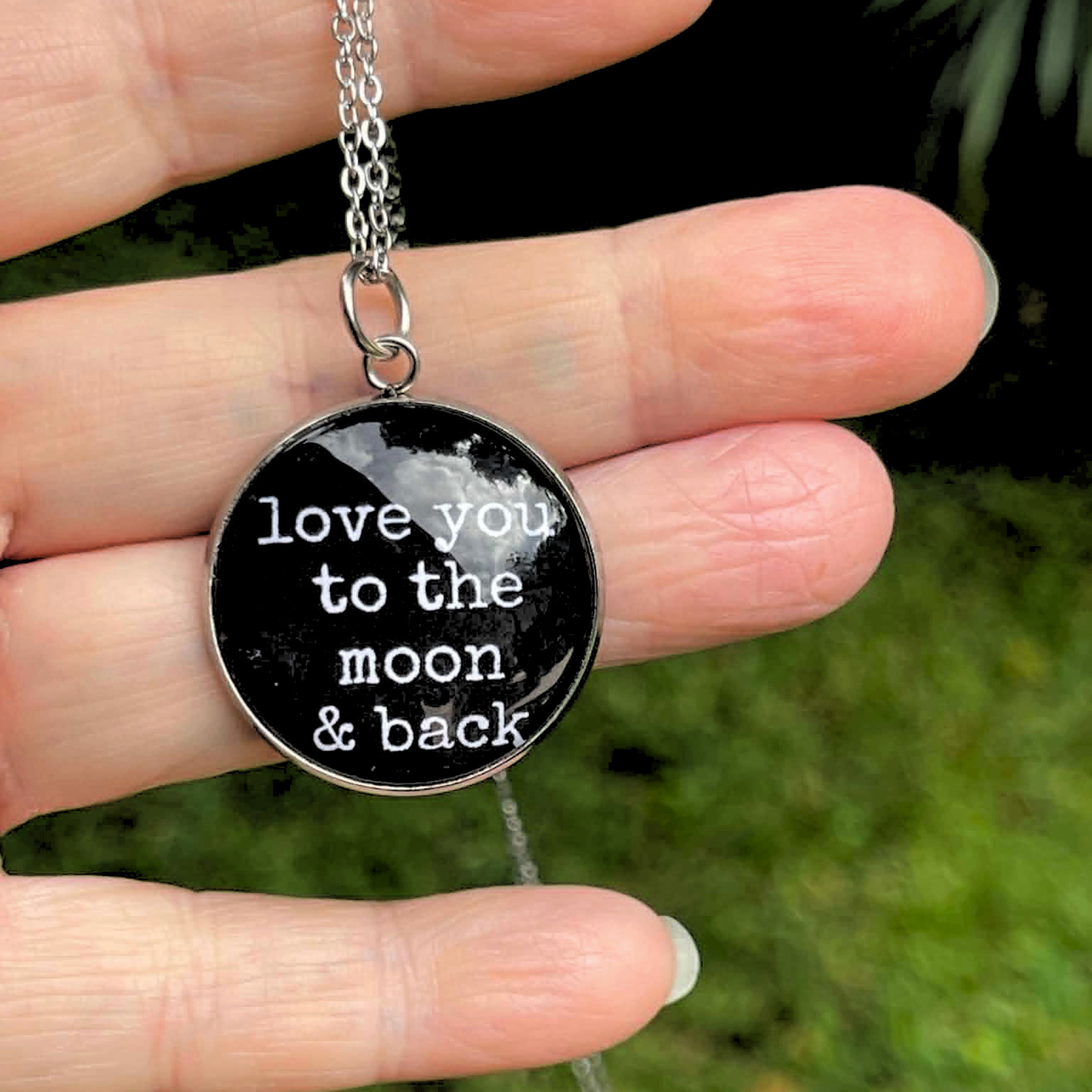Sentimental Gift "love you to the moon and back" Pendant Necklace • Gift for Mum or Daughter