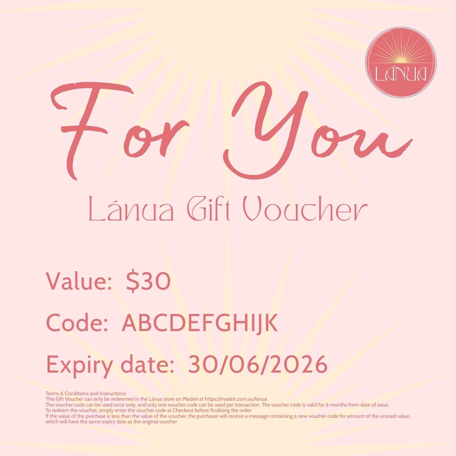 LÁNUA eGift Voucher