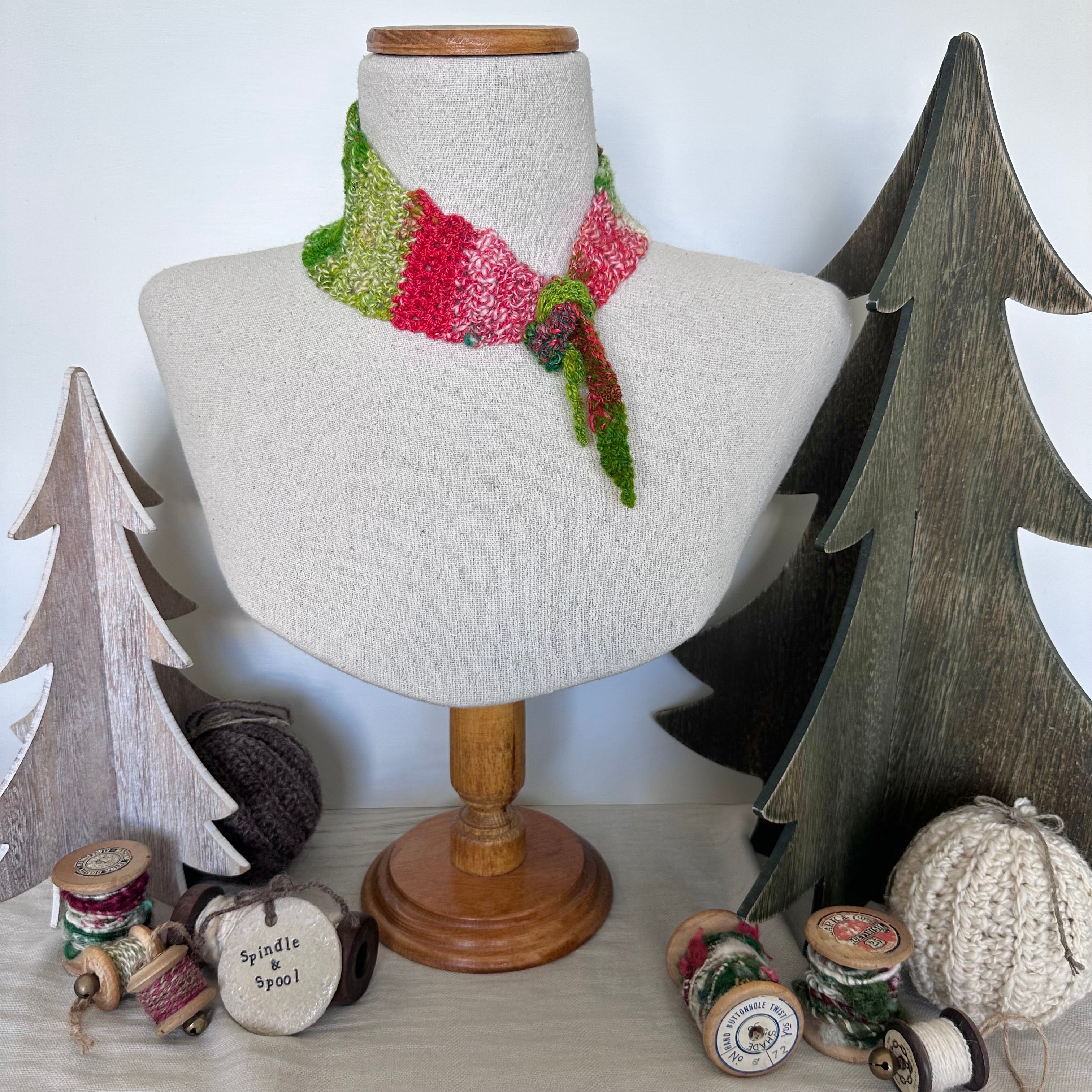 Handspun Christmas Hair & Neck Ties