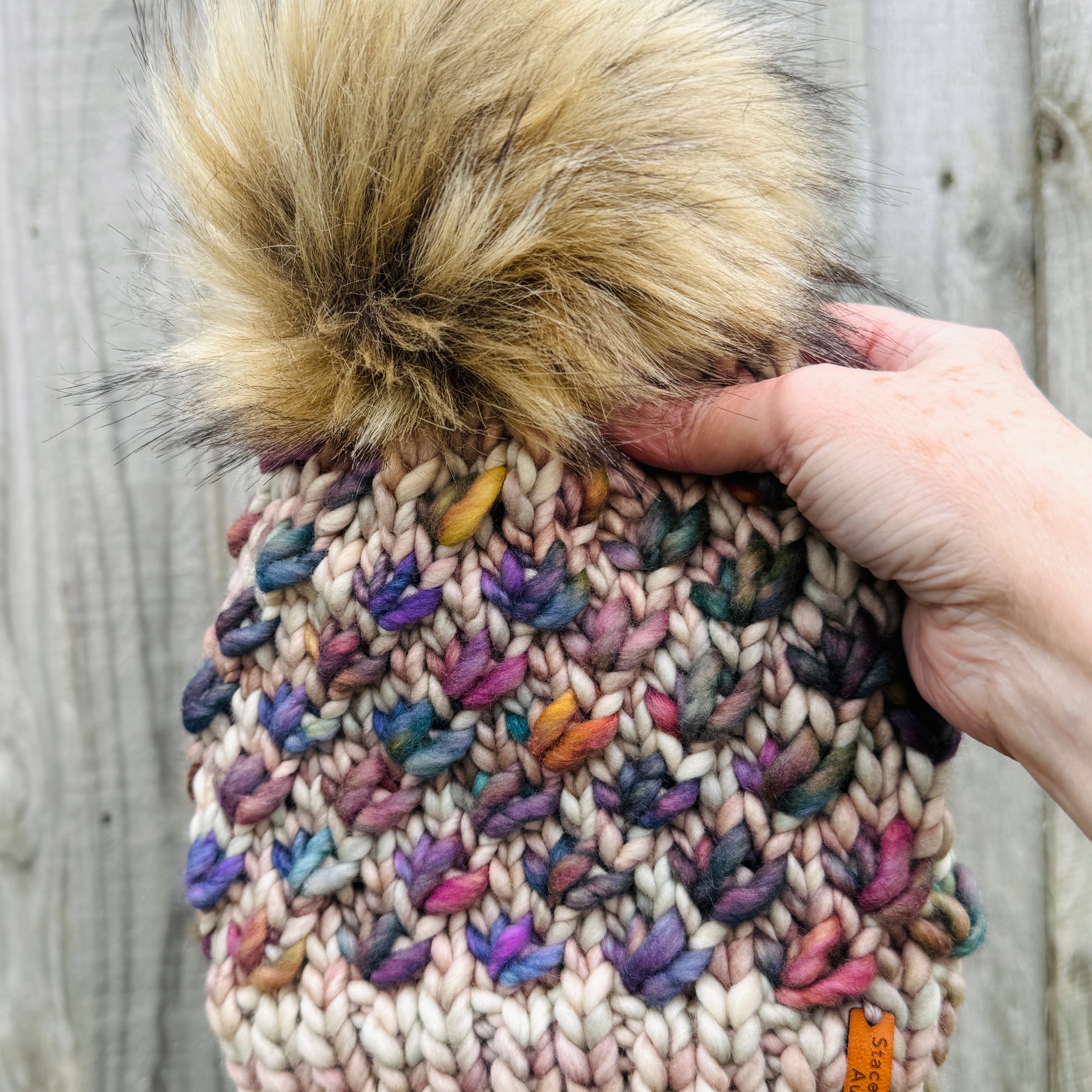 Hand Knitted Merino Beanie, Luxurious PomPom Beanie