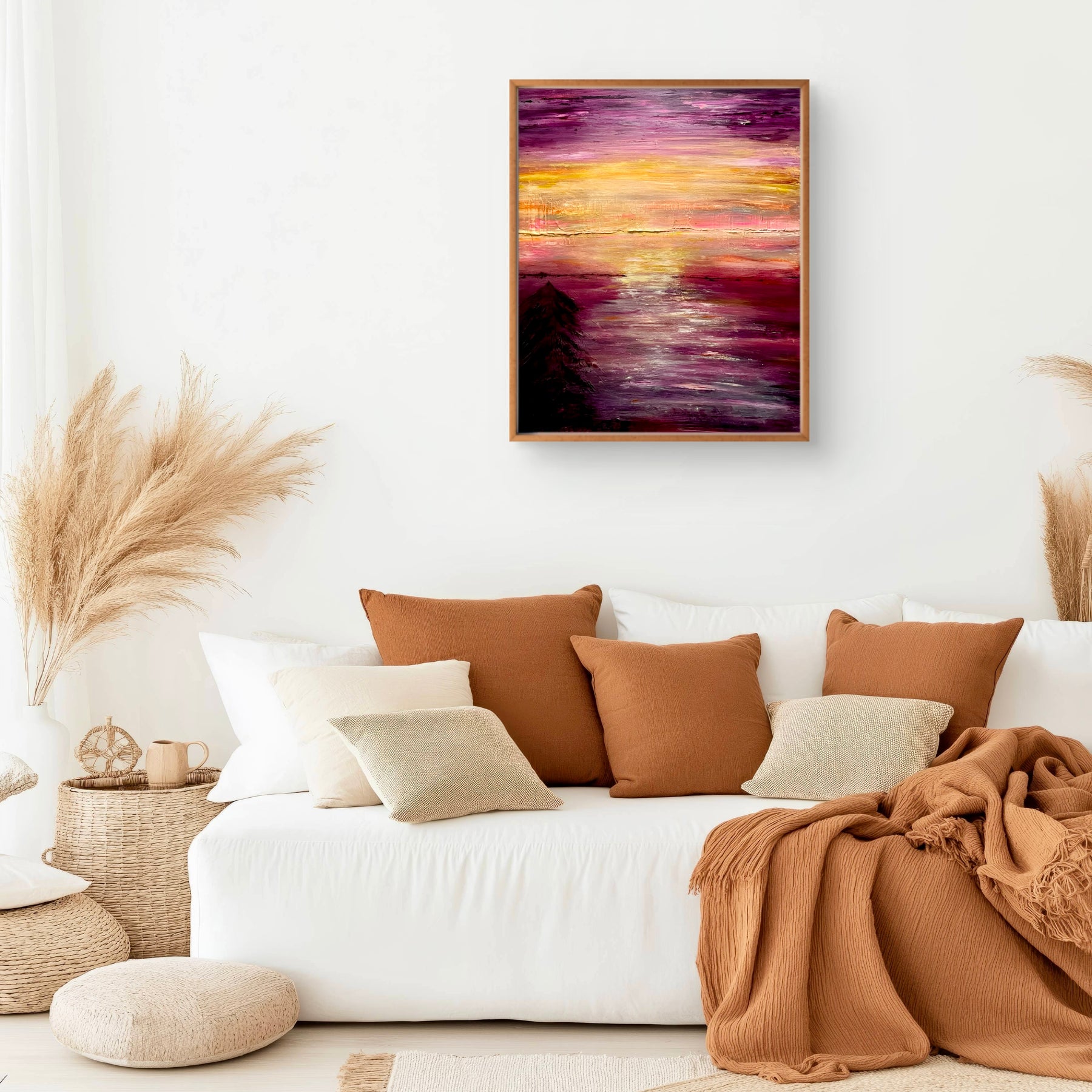 You Are The Glow - Medium size Textured Acrylic on Stretched Canvas
