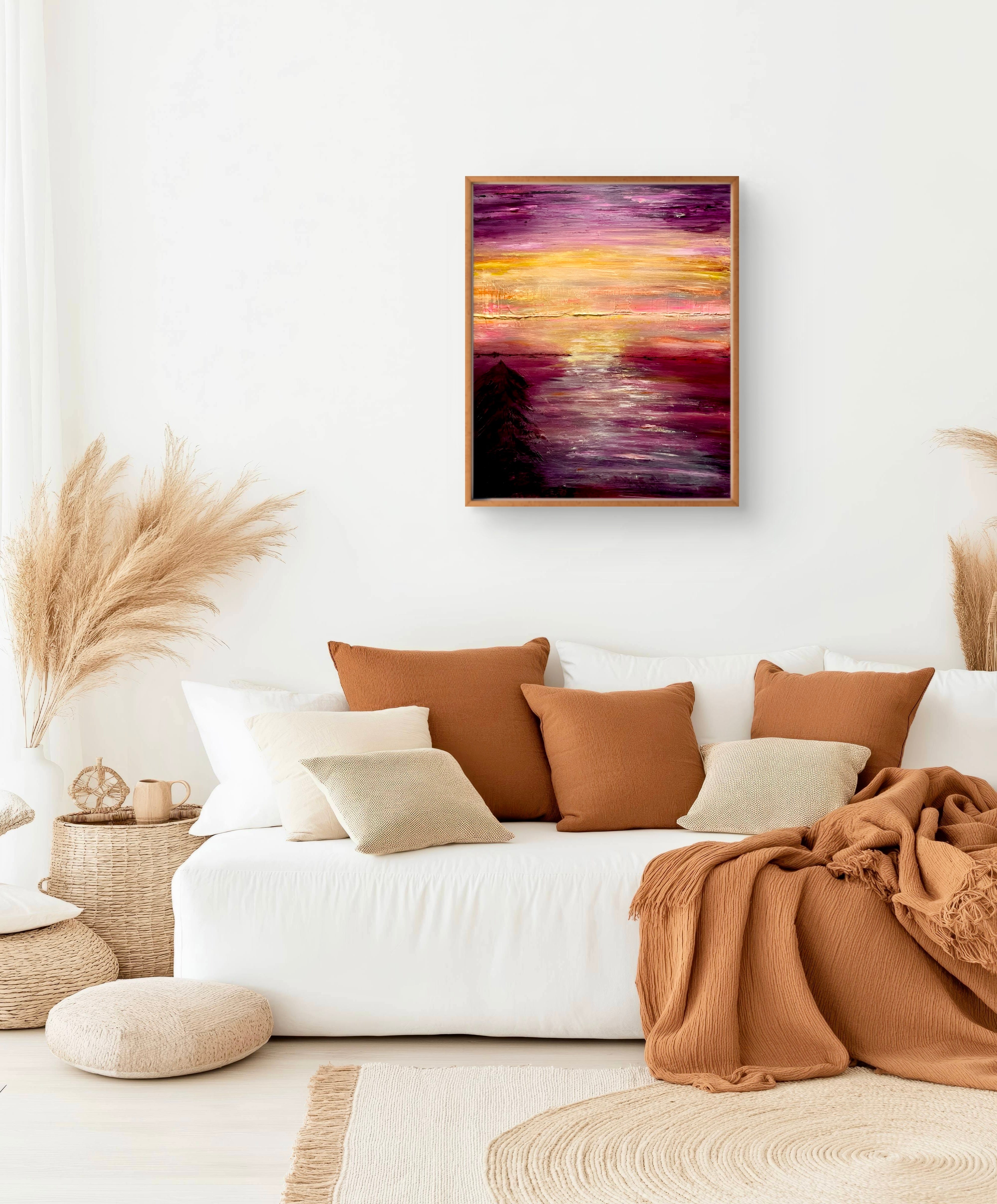 You Are The Glow - Medium size Textured Acrylic on Stretched Canvas