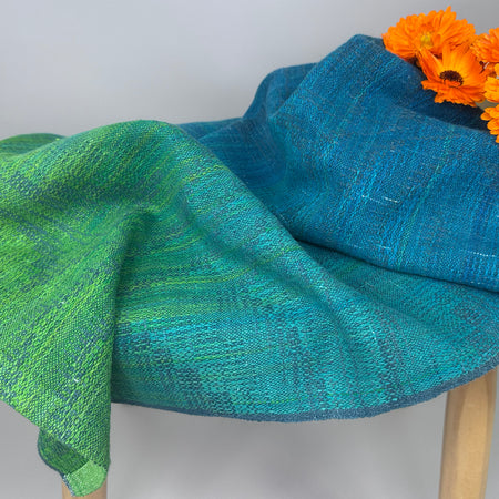Hand-Dyed and Handwoven Linen/Cotton Tea Towels with Individuality