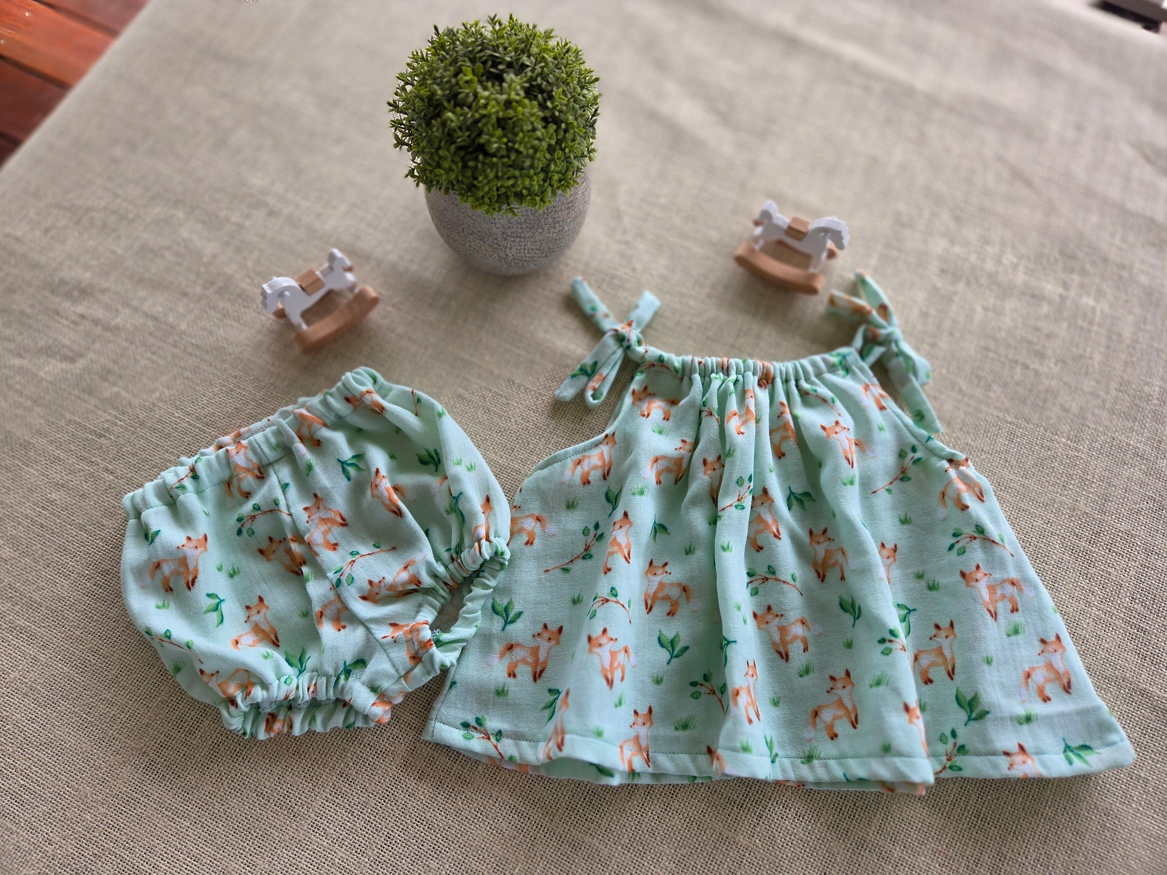 "Foxy Friends" Swing-Top & Bloomers Set (Newborn-3 Months)
