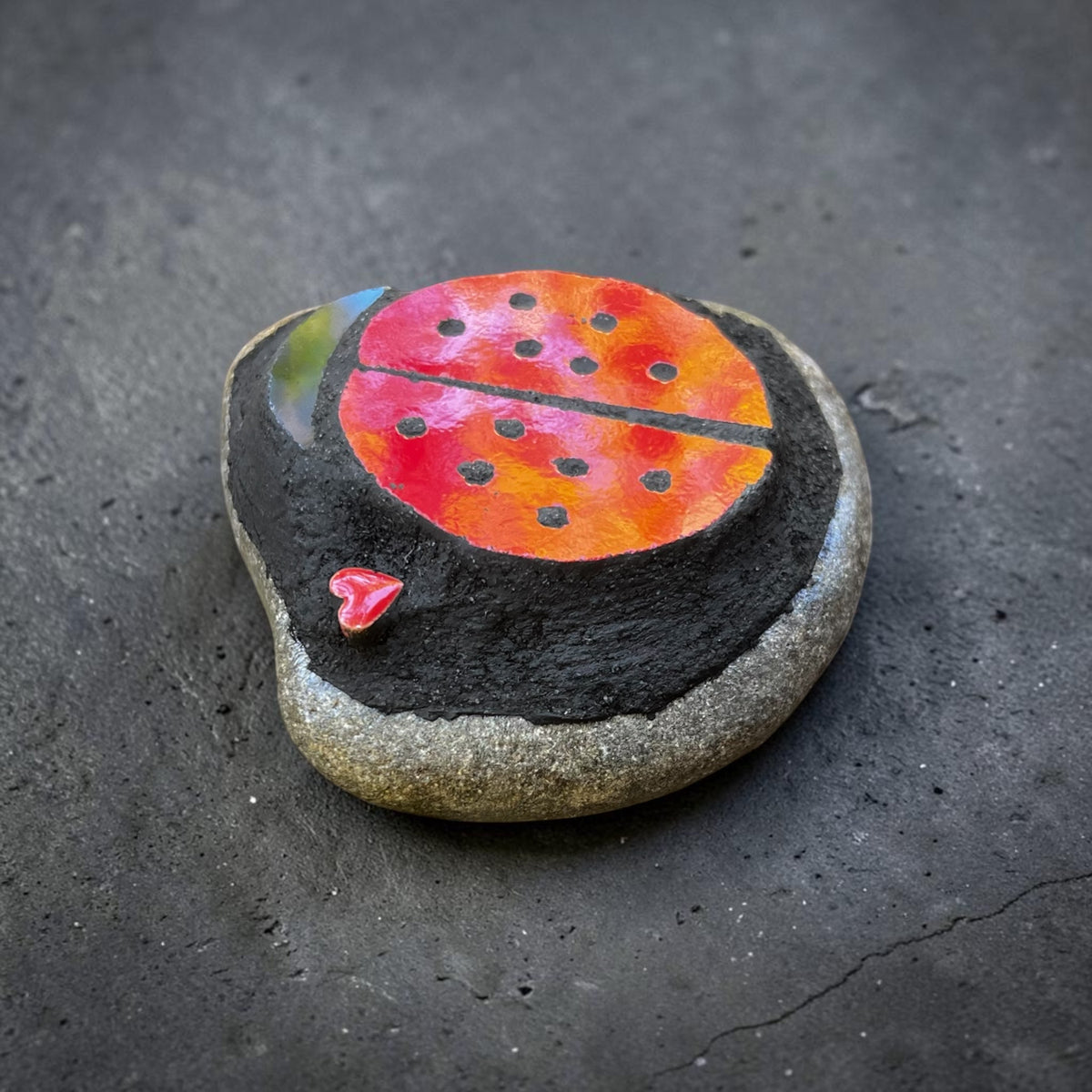 Mosaic Stone Ladybug.