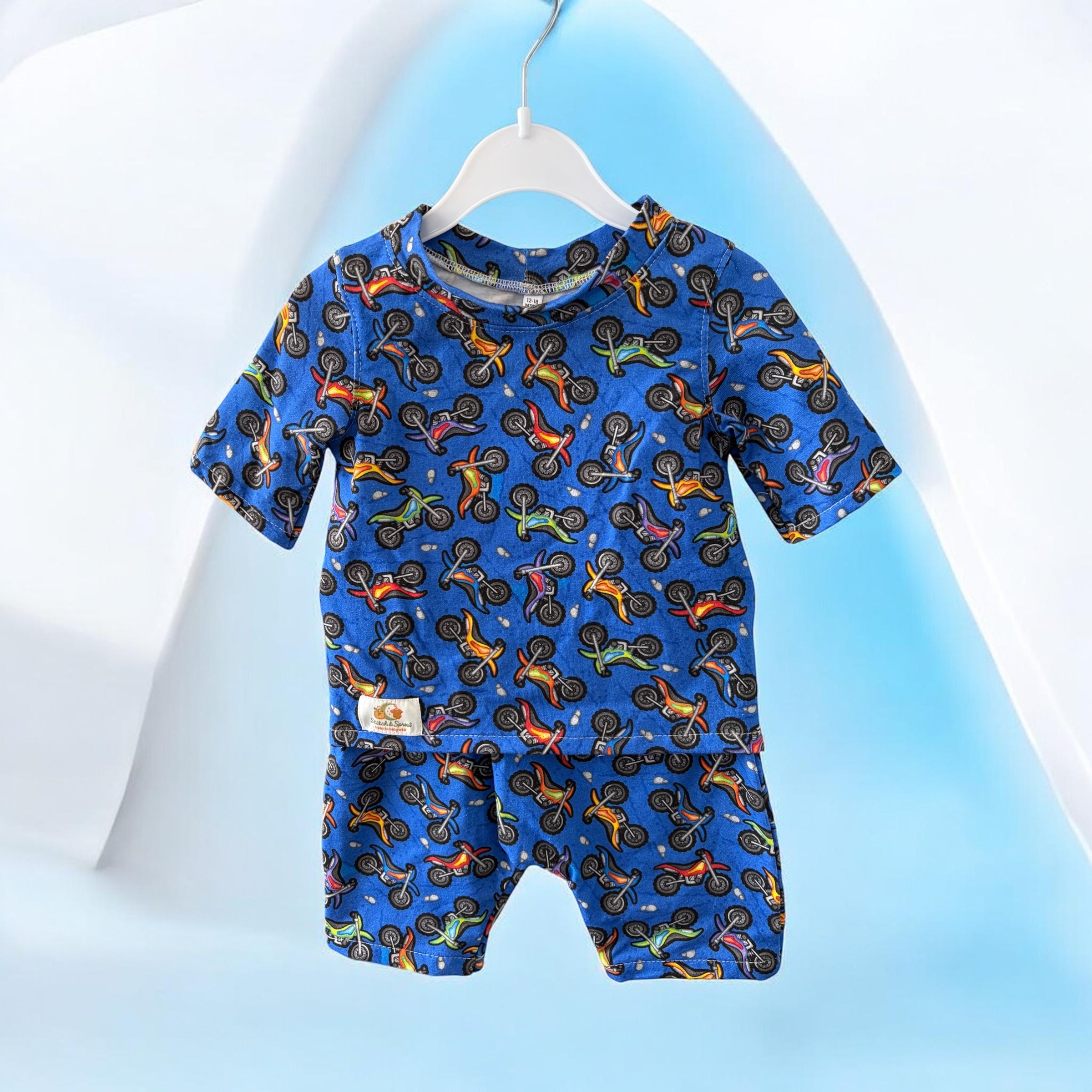 MOTORBIKE PYJAMAS IN BLUE