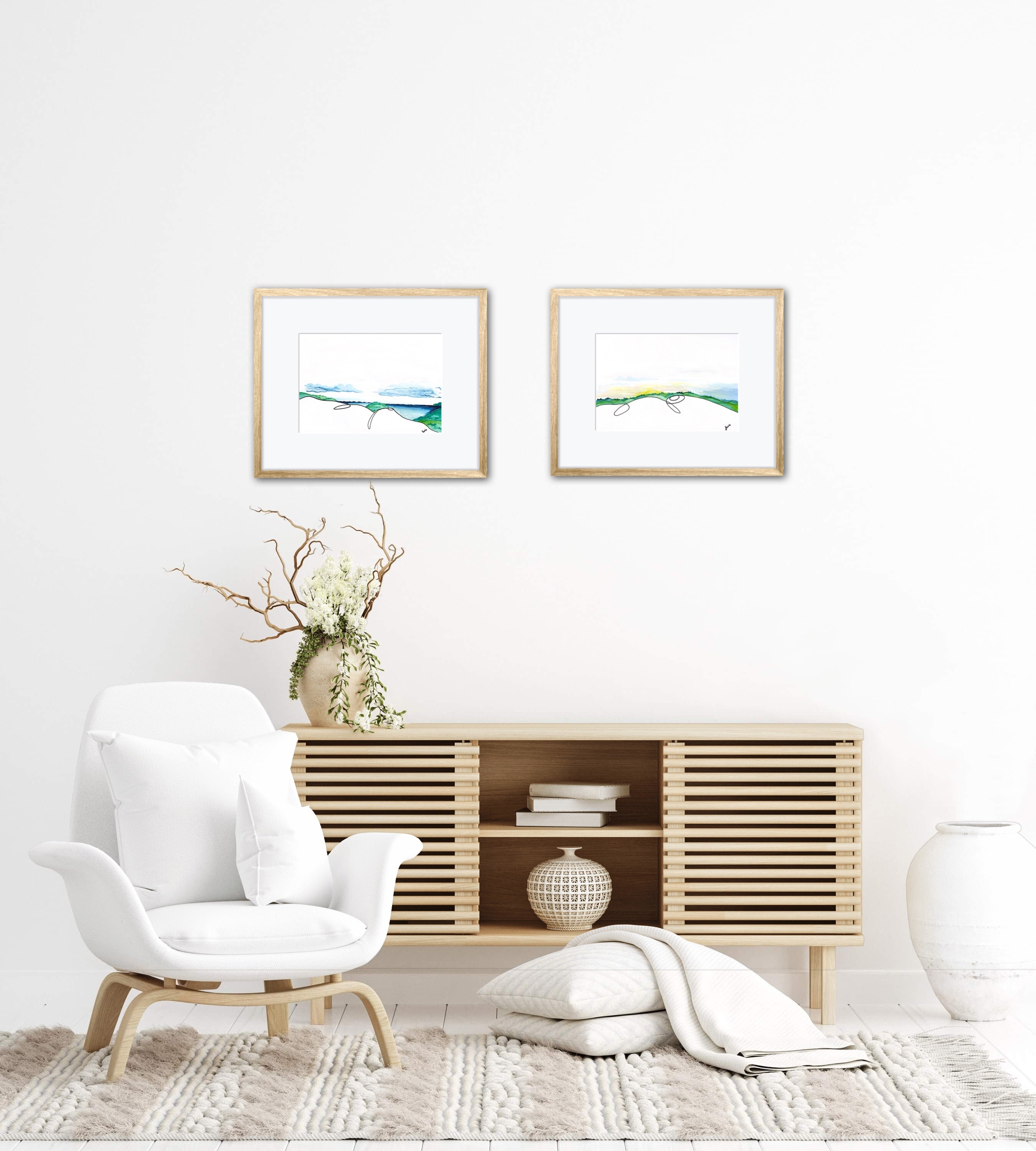 Abstract Mother Nature Diptych