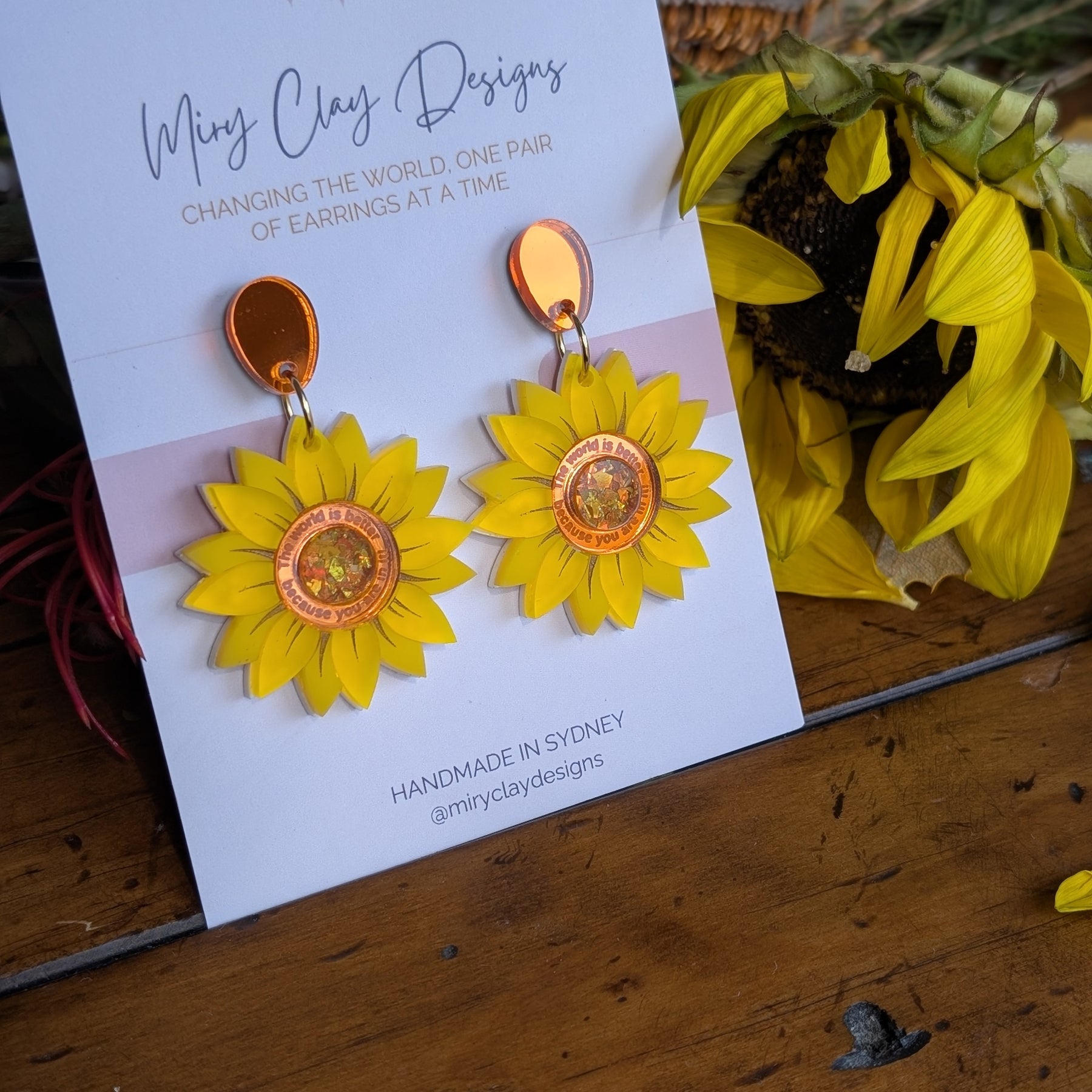 Sunflower Af-fleur-mation  Dangles