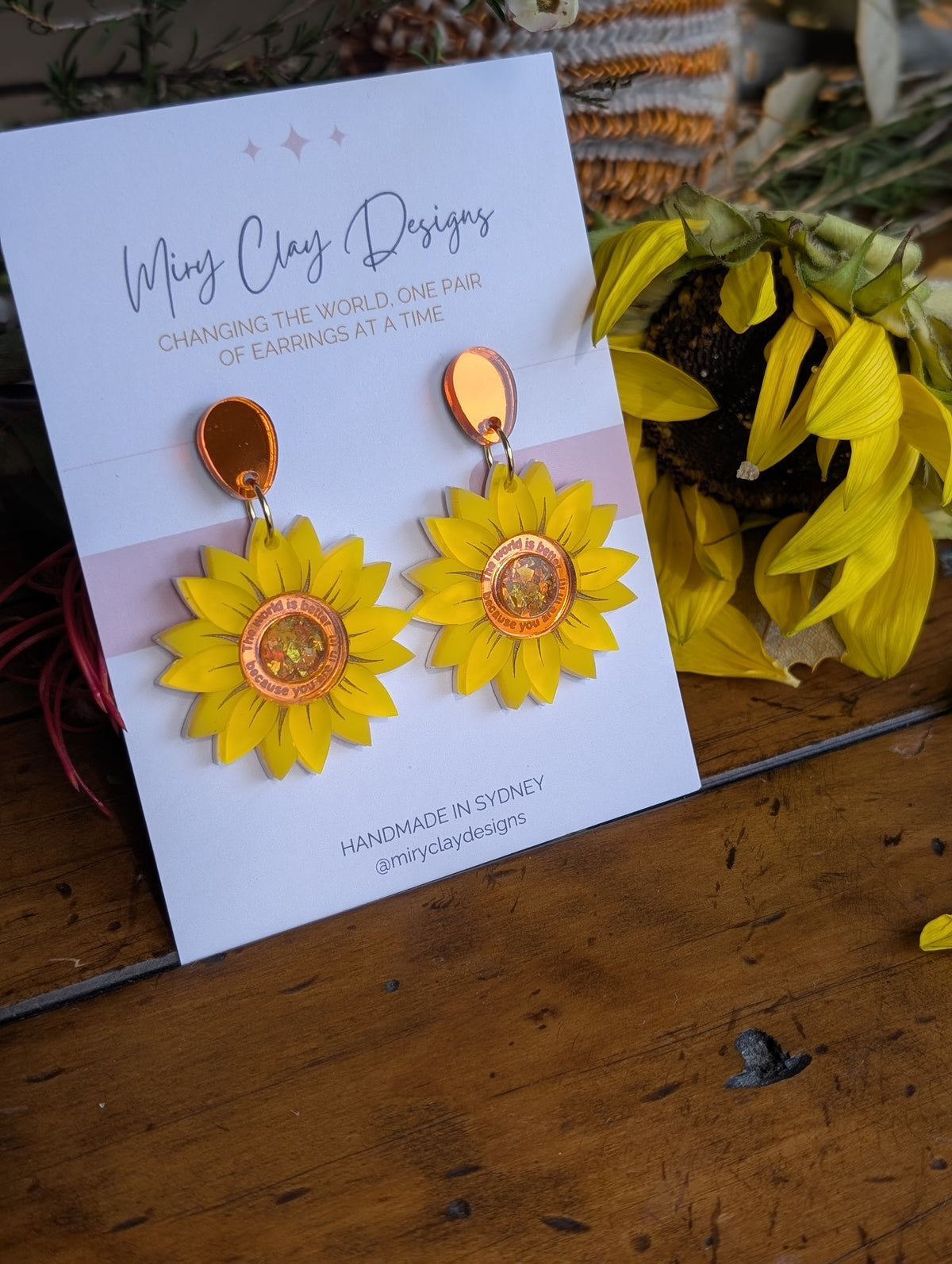 Sunflower Af-fleur-mation  Dangles