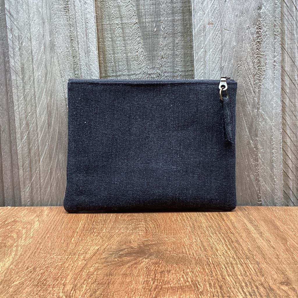 Black Upcycled Denim Purse – Red Heart