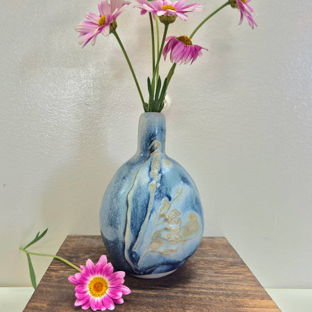 Blue Bud Vase - Flower Vase
