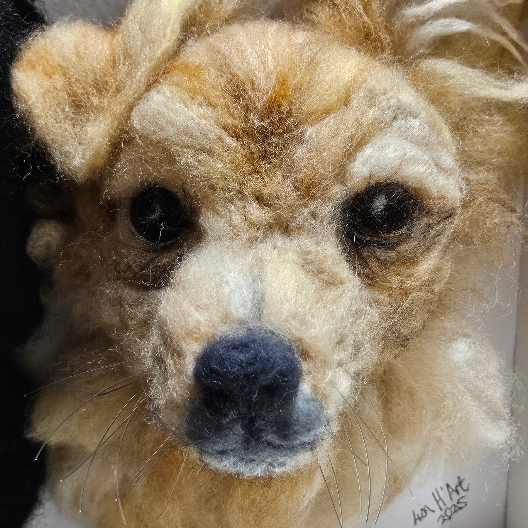 Custom 3D Fibre Art Framed Pawtrait