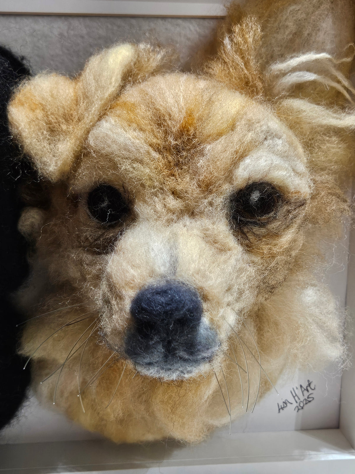 Custom 3D Fibre Art Framed Pawtrait