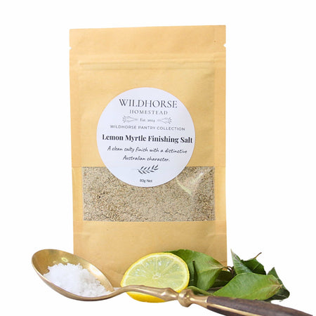 Wildhorse Homestead Lemon Myrtle Finishing Salt – 80g