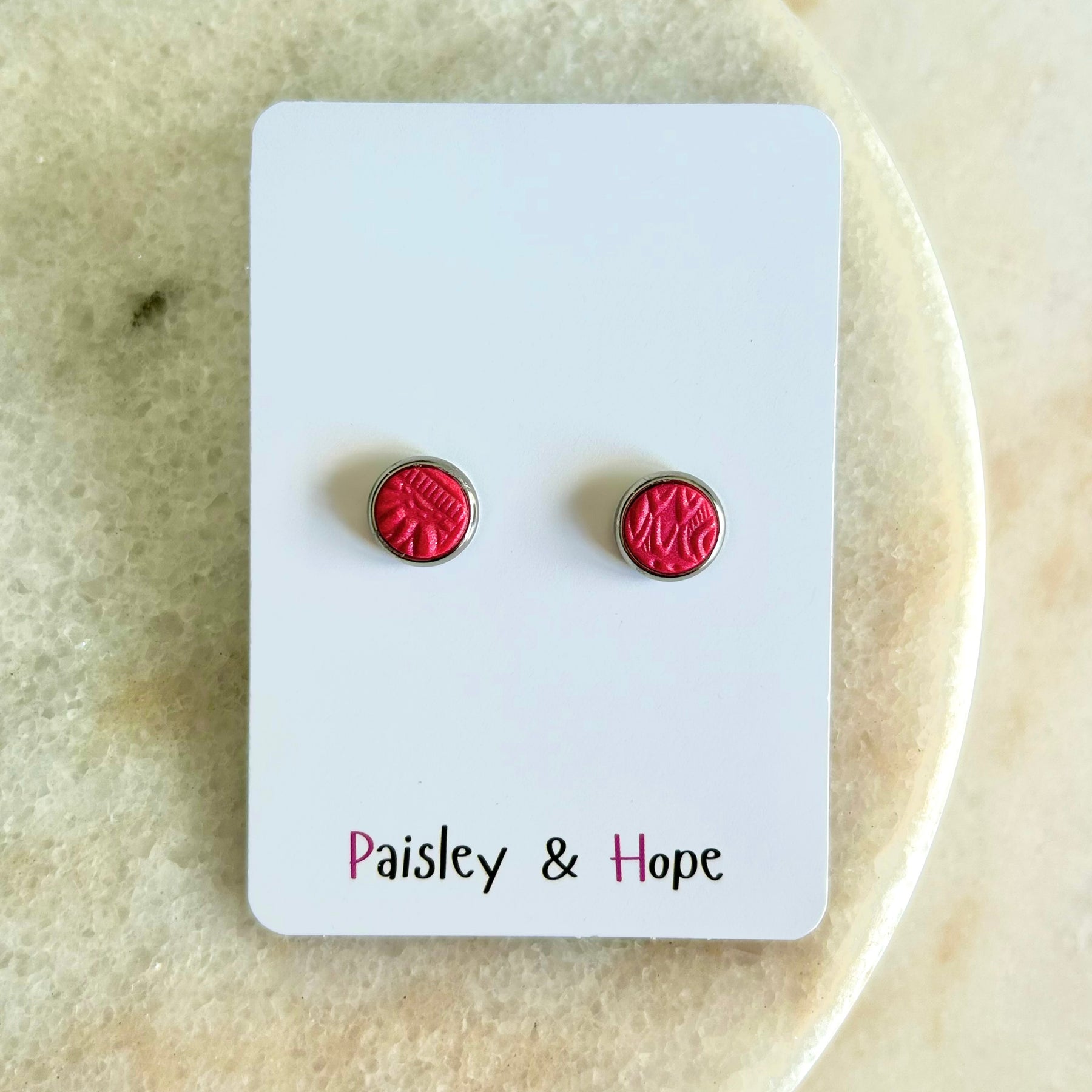 Polymer Clay Bezel Style Studs