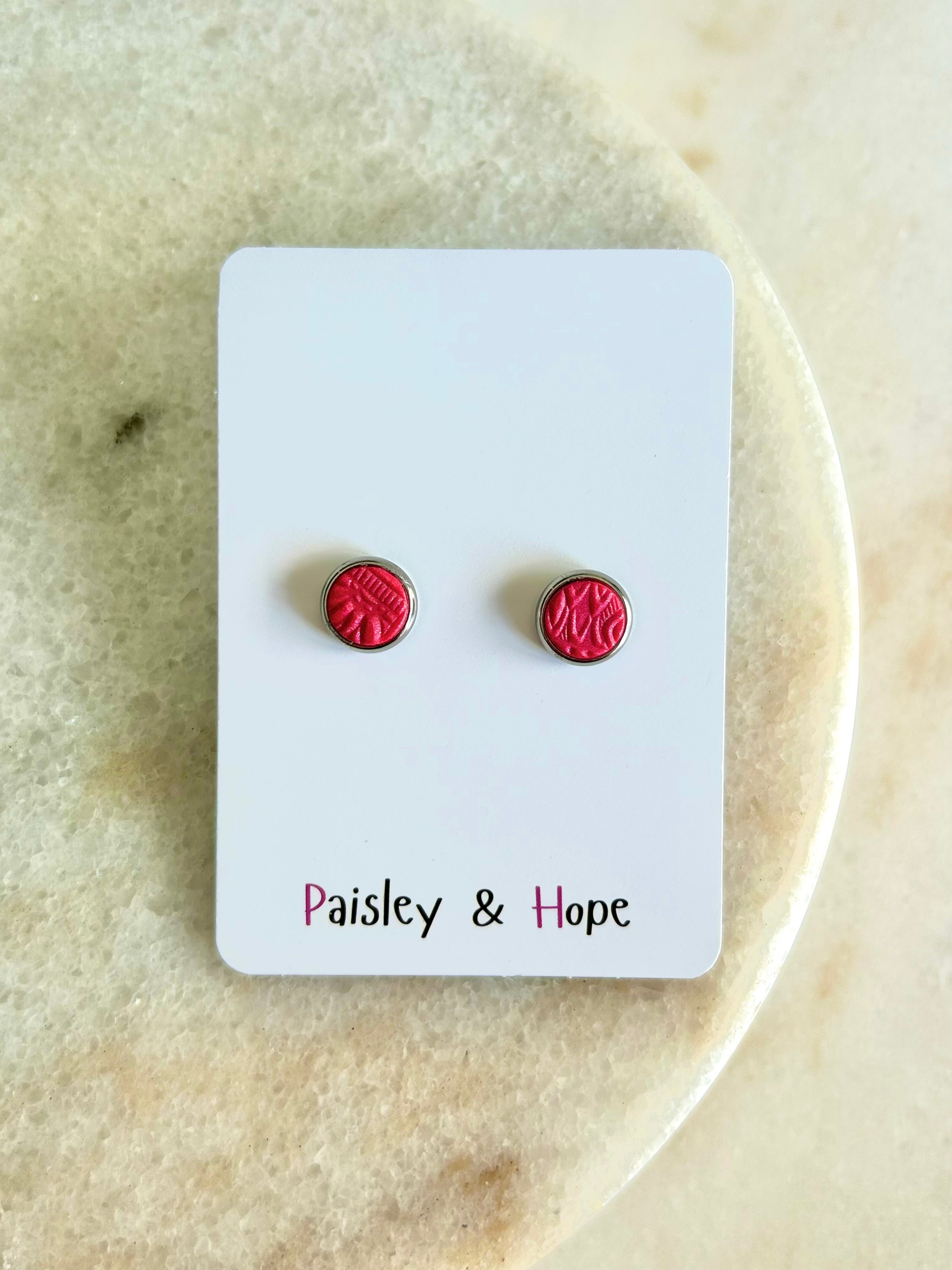 Polymer Clay Bezel Style Studs