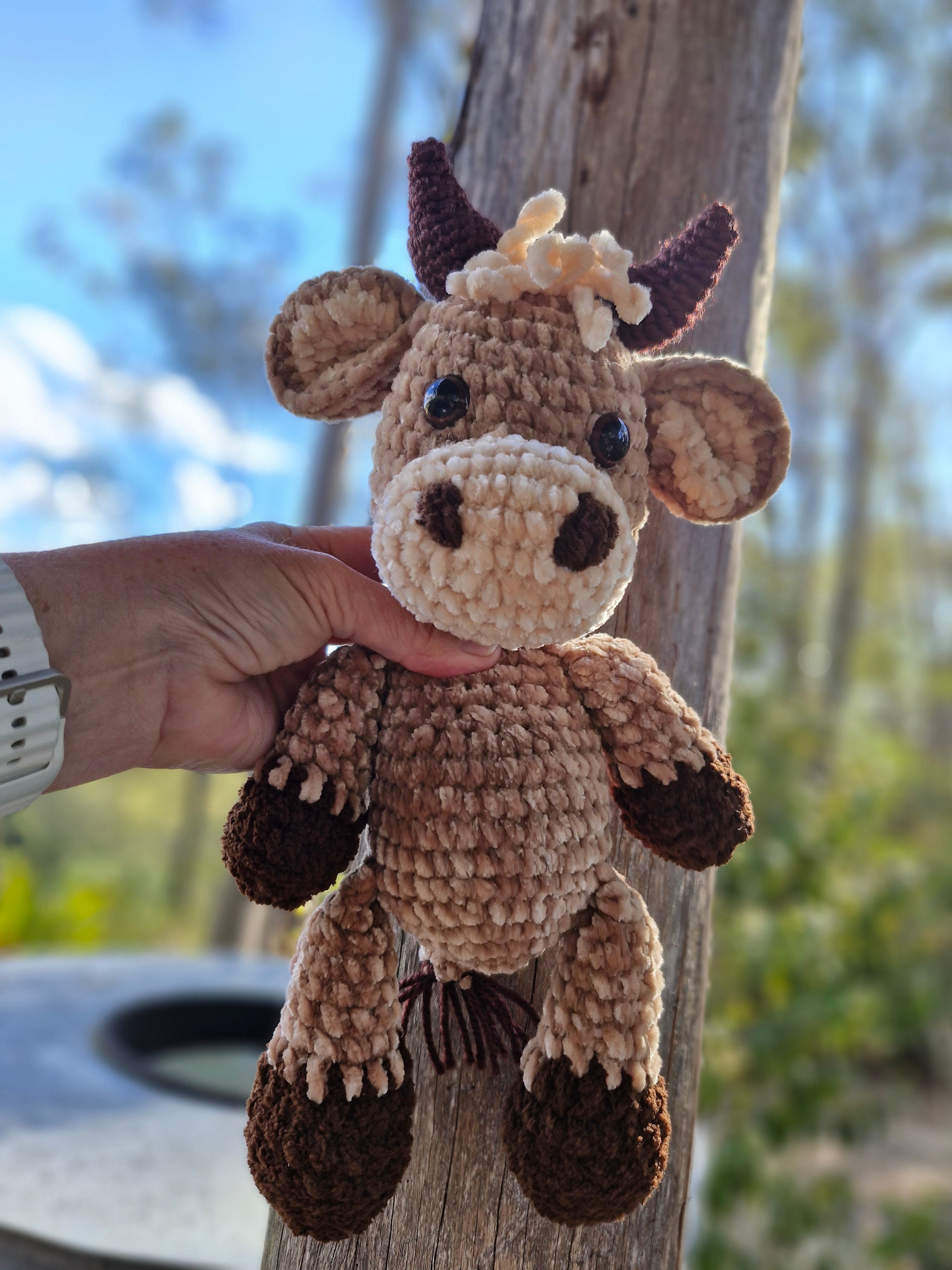 Adorable Crochet BABY HIGHLAND COW / BULL