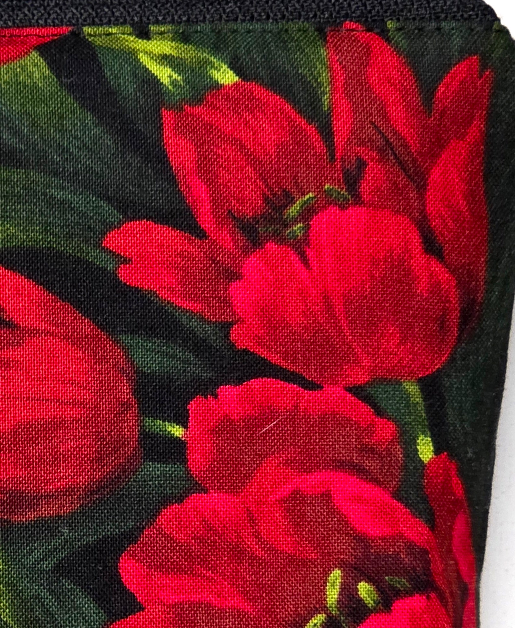 Zippered Pouch in Tulip Fabric, size Large