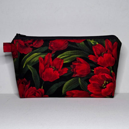 Zippered Pouch in Tulip Fabric, size Large