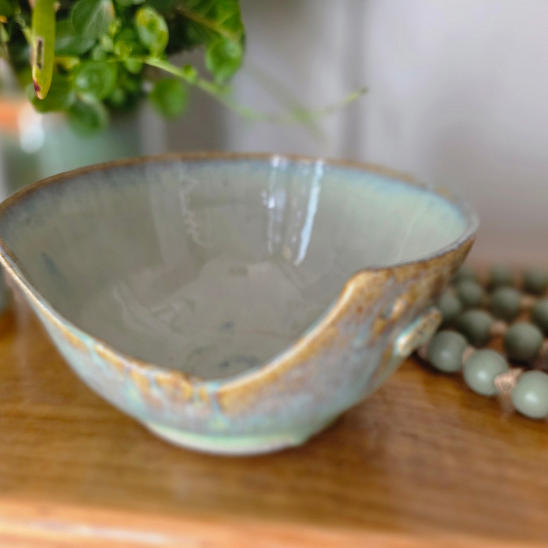 Handmade Rustic Bowl & Spoon Set