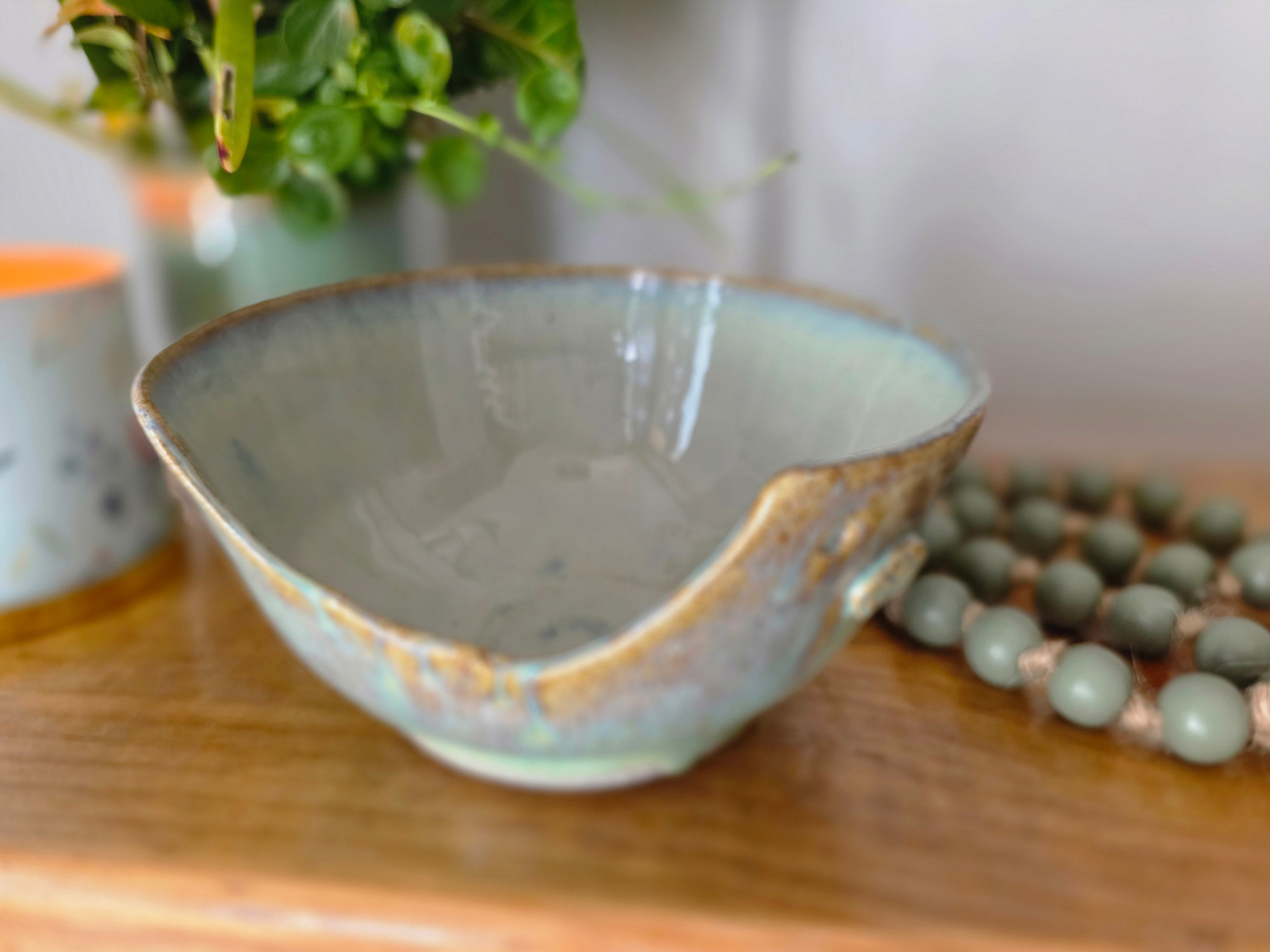 Handmade Rustic Bowl & Spoon Set