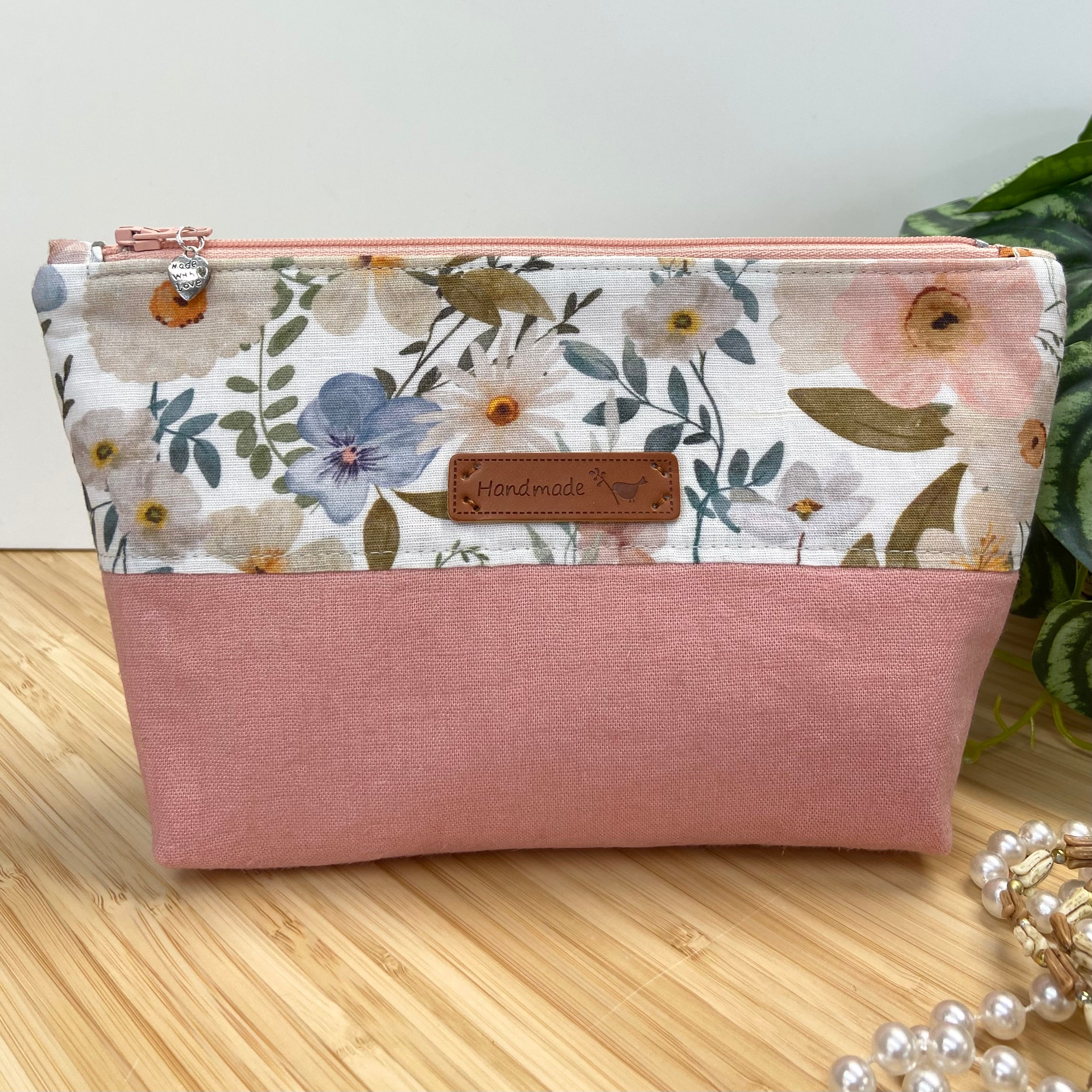 Zipper Pouch - Floral Two-Tone in multiple colour ways