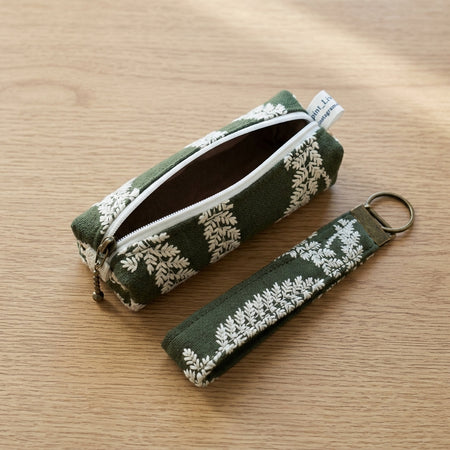 Floral Embroidered Mini Makeup Pouch