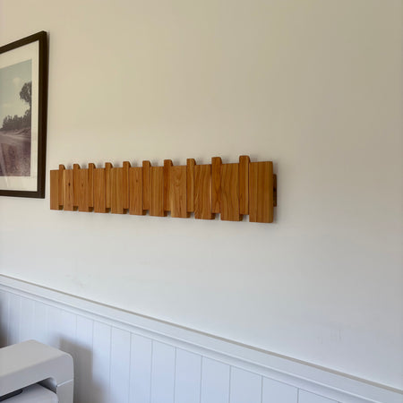 Cypress piano style coat rack extra wide