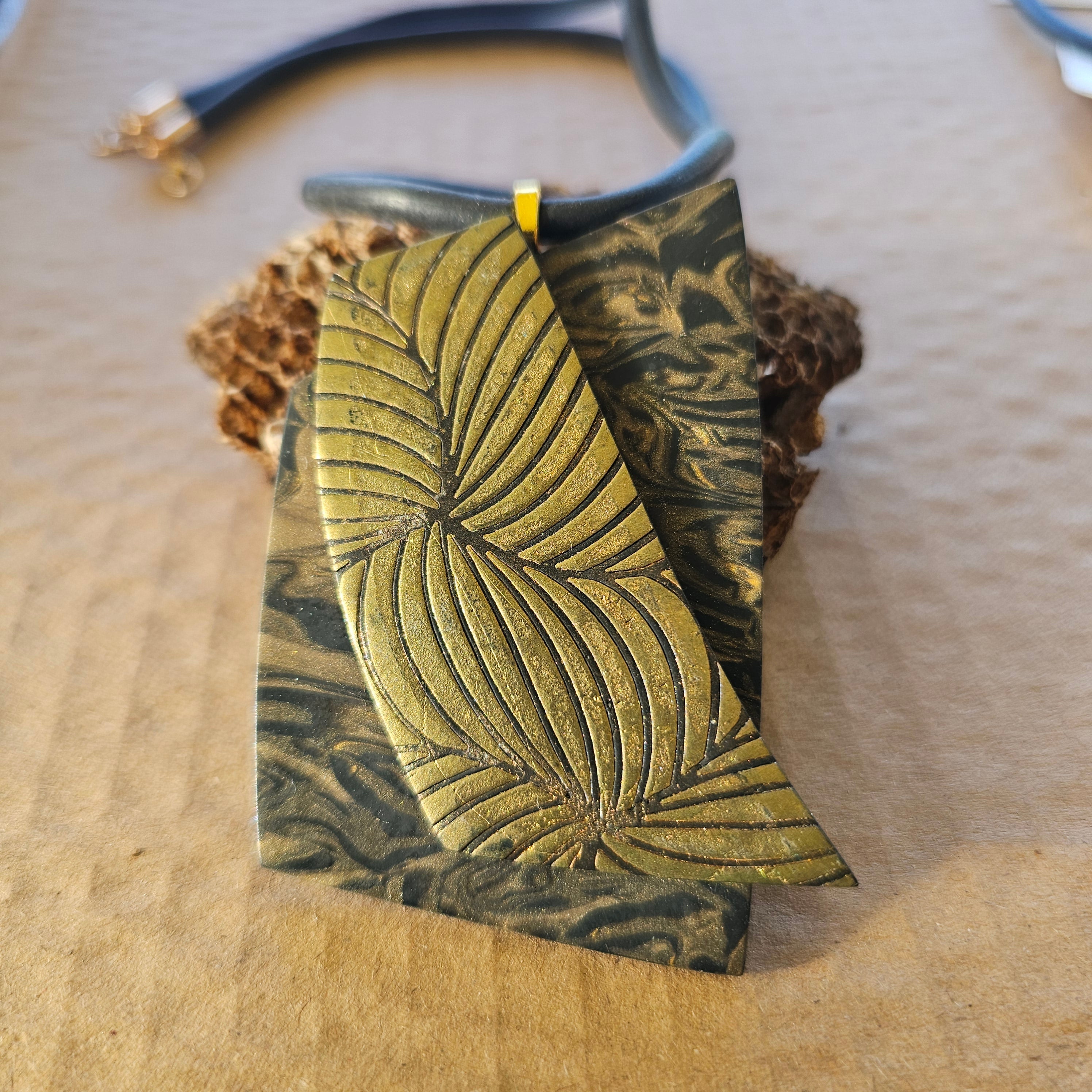 FOREST CURRENTS - POLYMER CLAY PENDANT