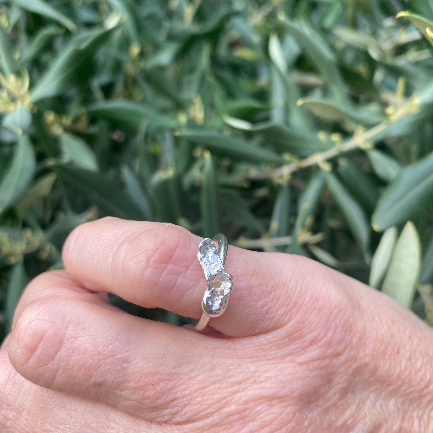 Drift Ring – Water Cast Sterling Silver – Size K
