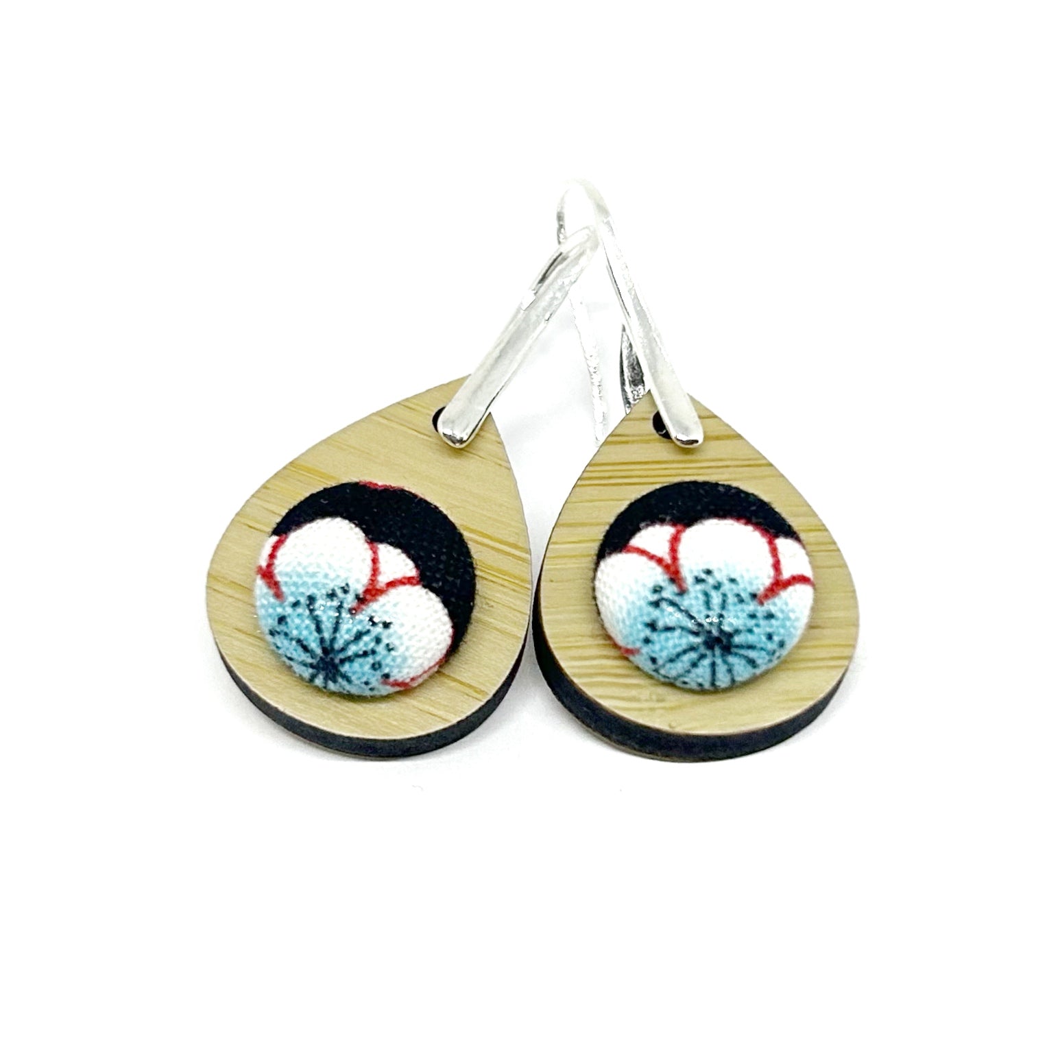 Kimono Tear Drop Bamboo Earrings