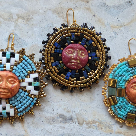 Beaded Sun Earrings