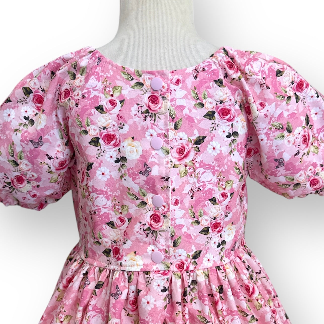 SIZE 6 Pink Butterfly Floral SAGE Dress