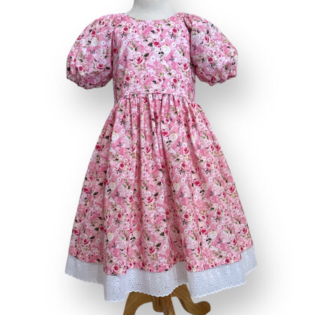 SIZE 6 Pink Butterfly Floral SAGE Dress