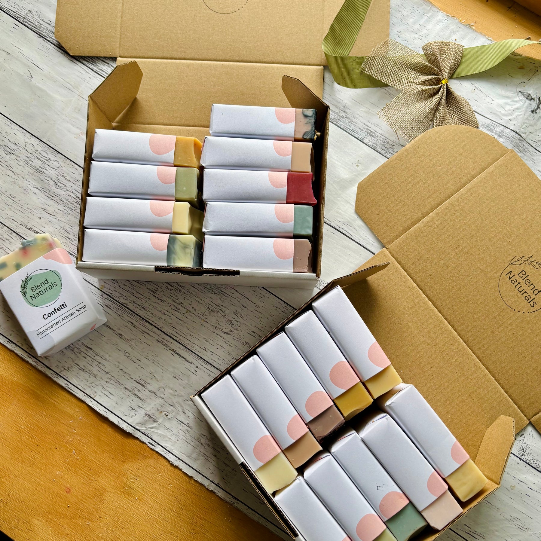 All-Natural Handcrafted Soap Gift Box | Box of 10 Soap Bars |
