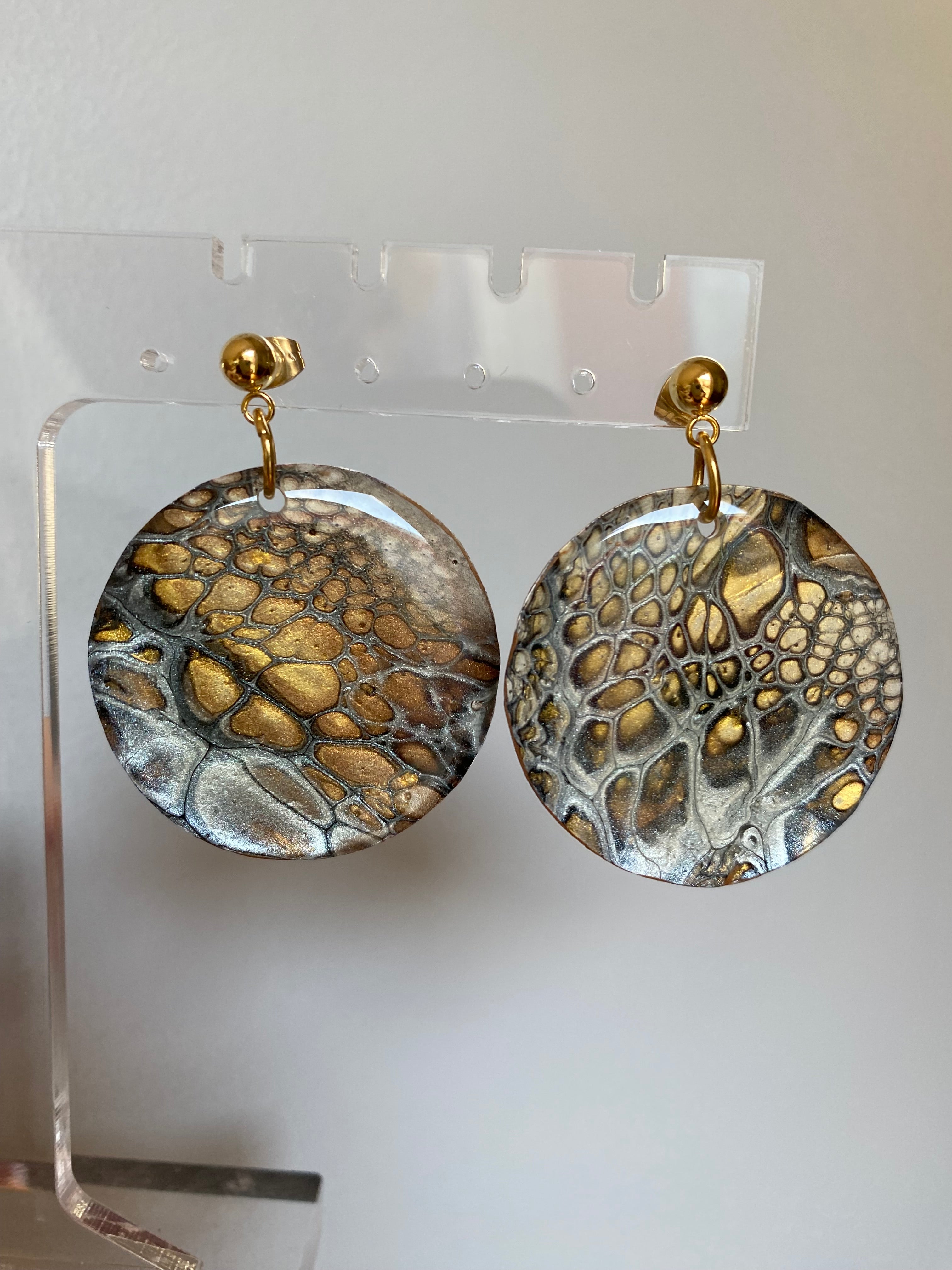 Unmatched Art Stud Dangle Earrings