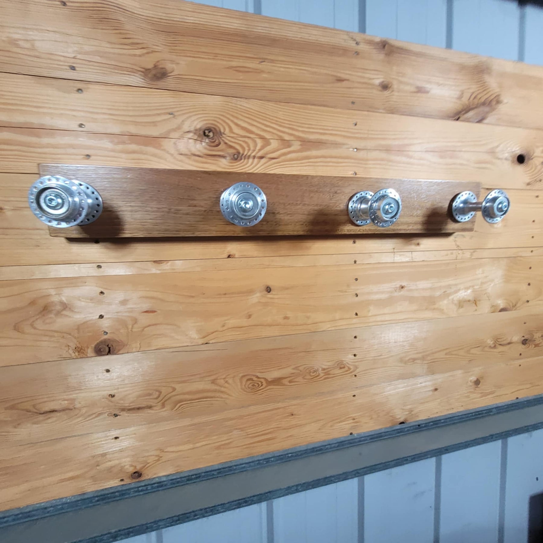 Bespoke 4 Wheel Hub Helmet Coat hat rack