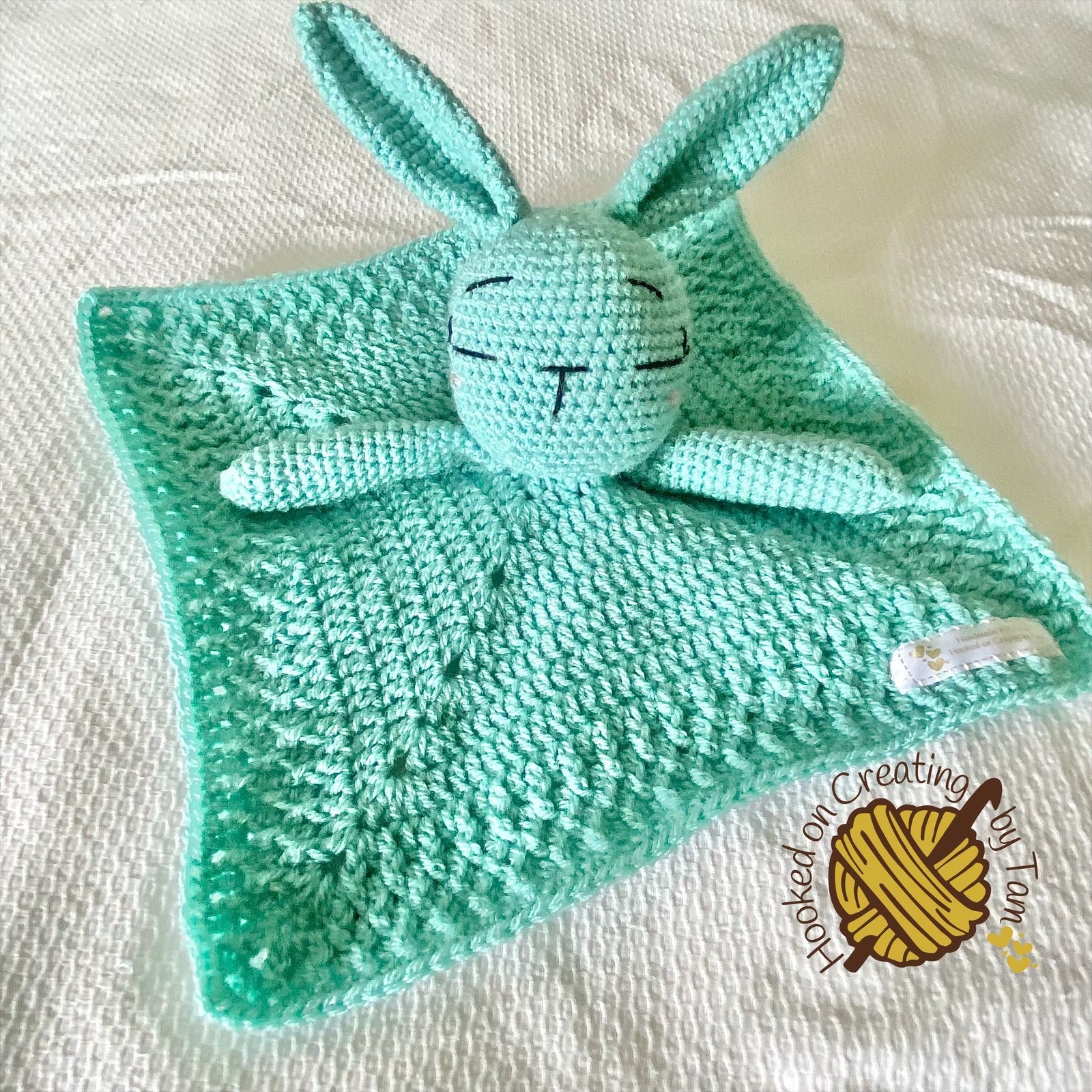 Handmade | Crochet | Bunny | Security Blanket | Comforter | Lovey